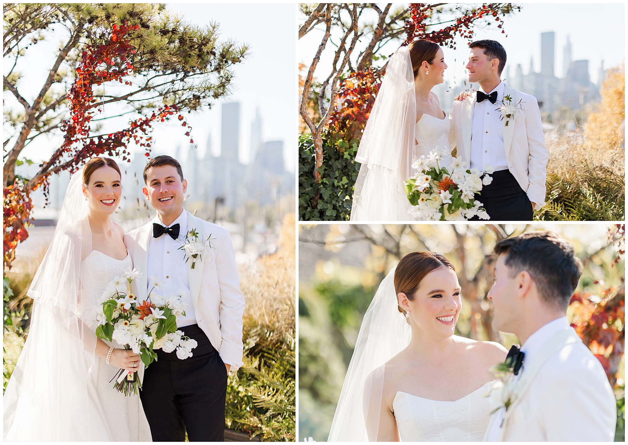 Modern foundry wedding in the fall