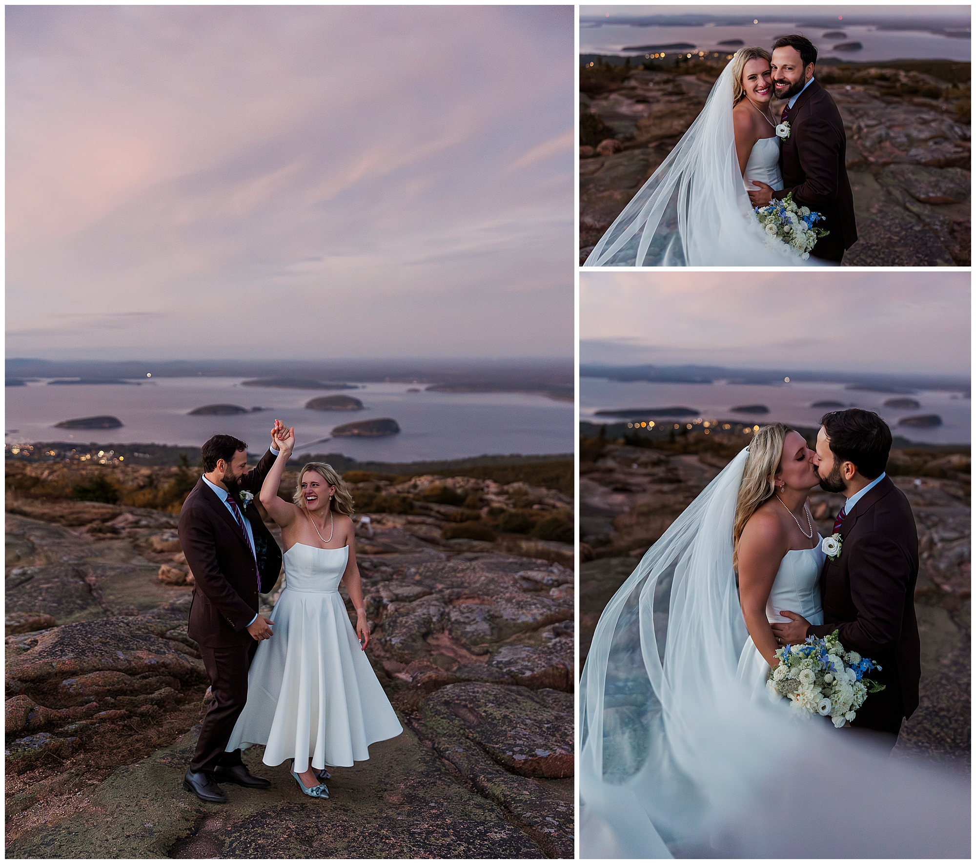 Fabulous otter point overlook elopement