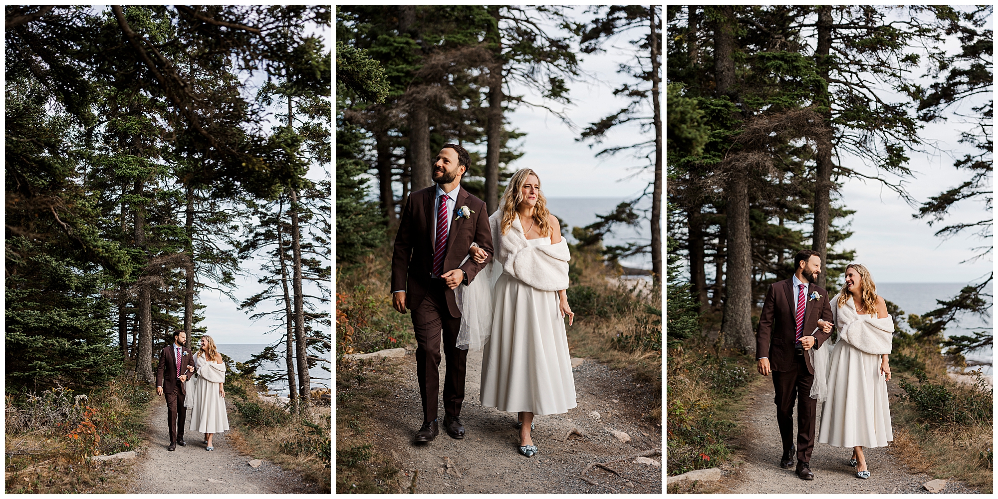 Lovely otter point overlook elopement