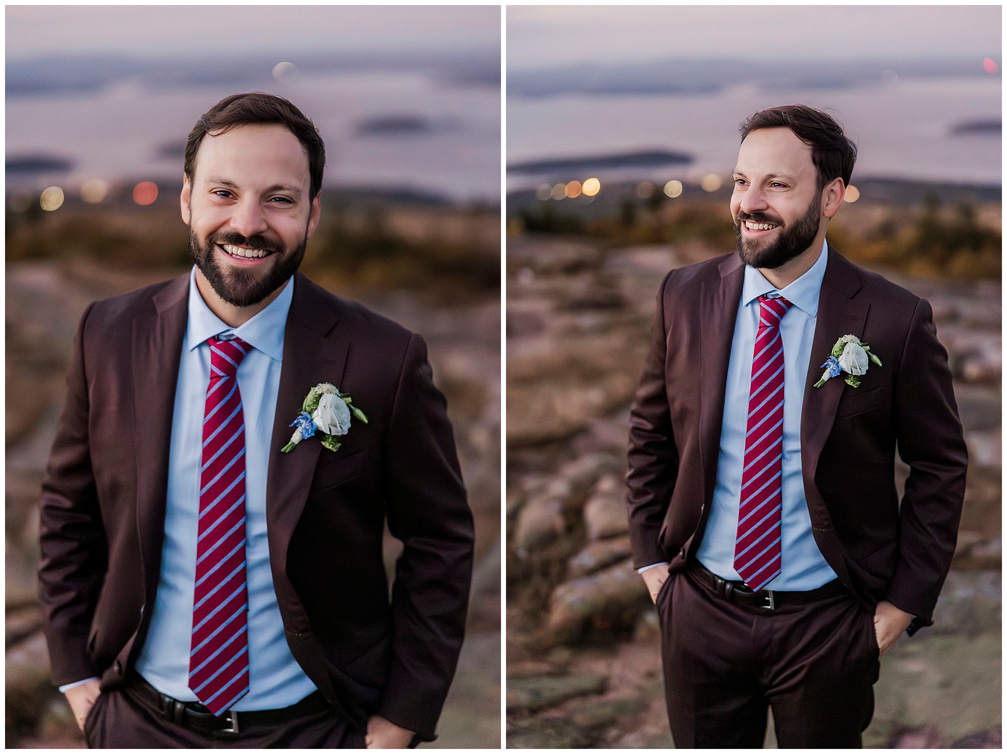 Gorgeous otter point overlook elopement