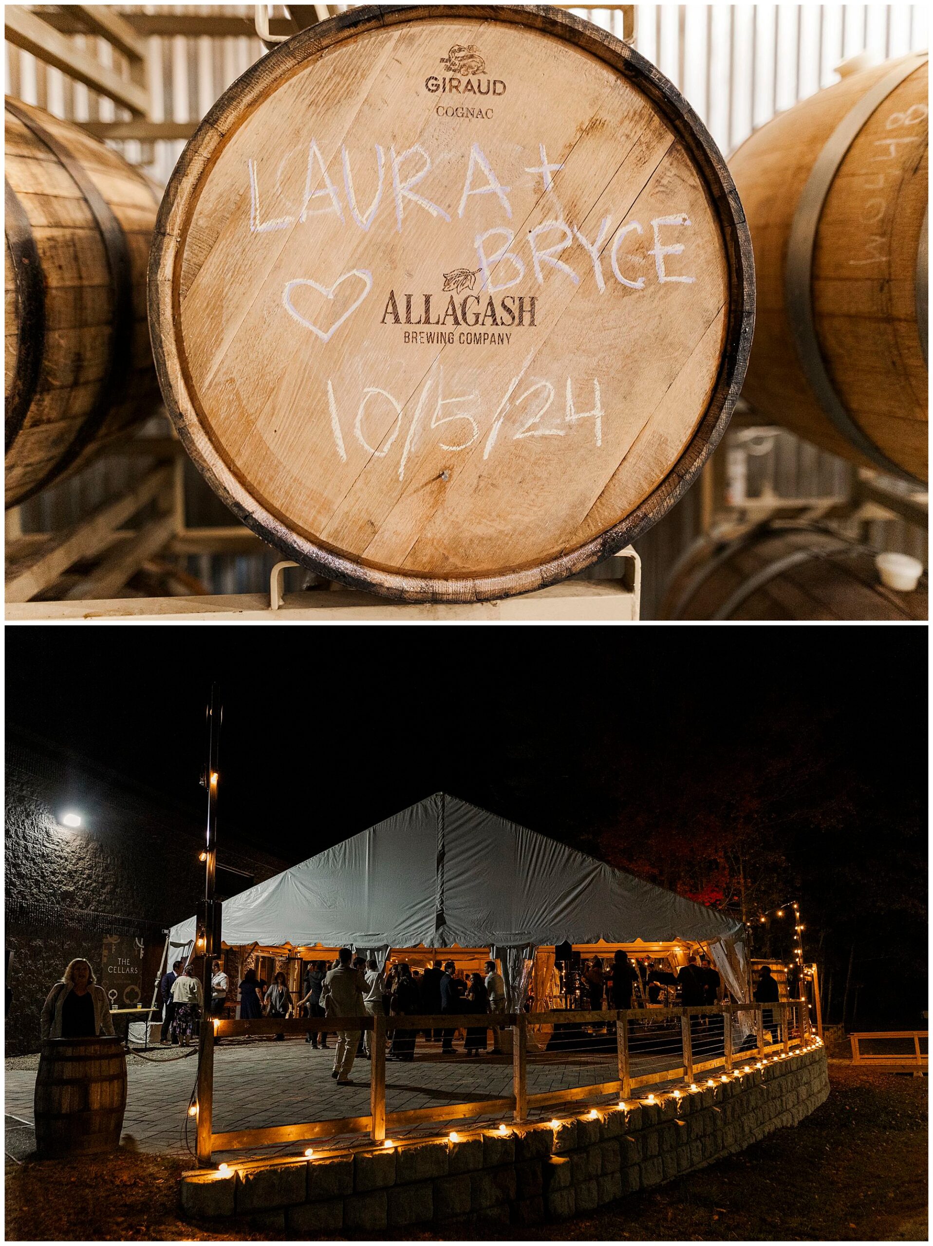 Scenic wedding at allagash brewing company in portland