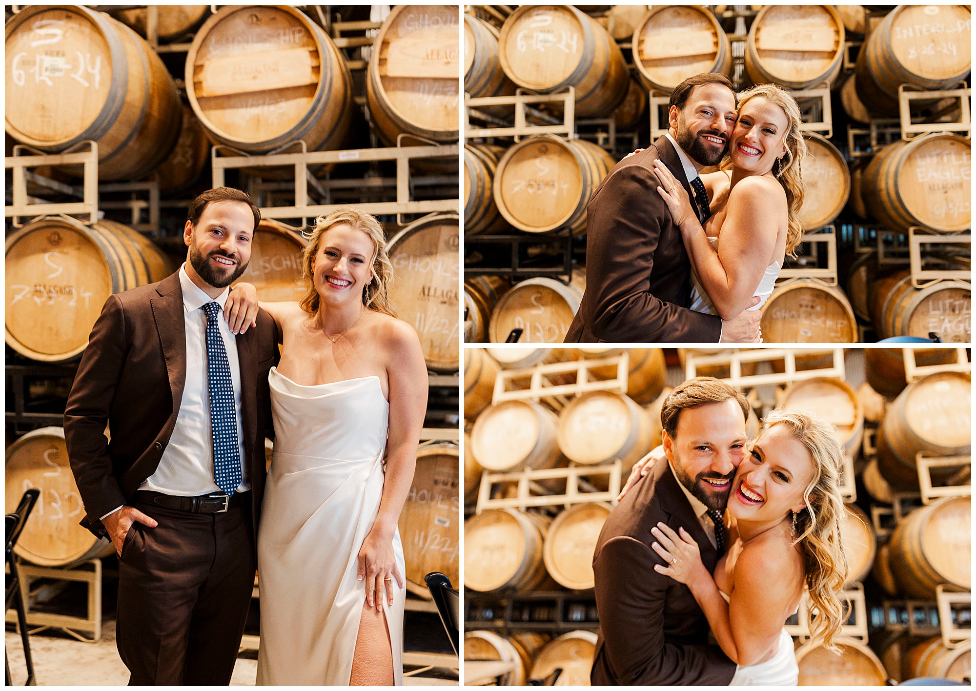 Cheerful wedding at allagash brewing company in portland