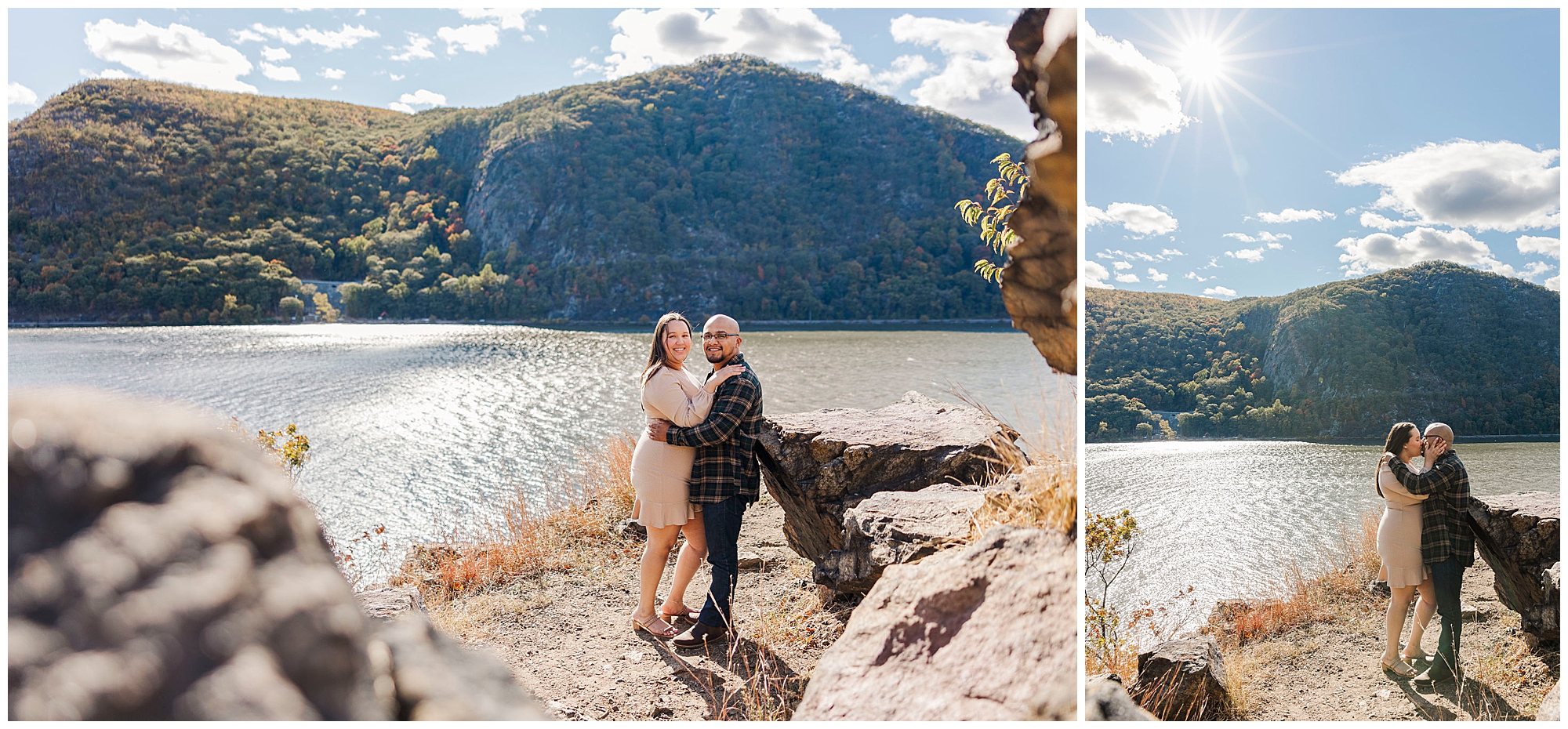 Joyful hudson highlands engagement photos