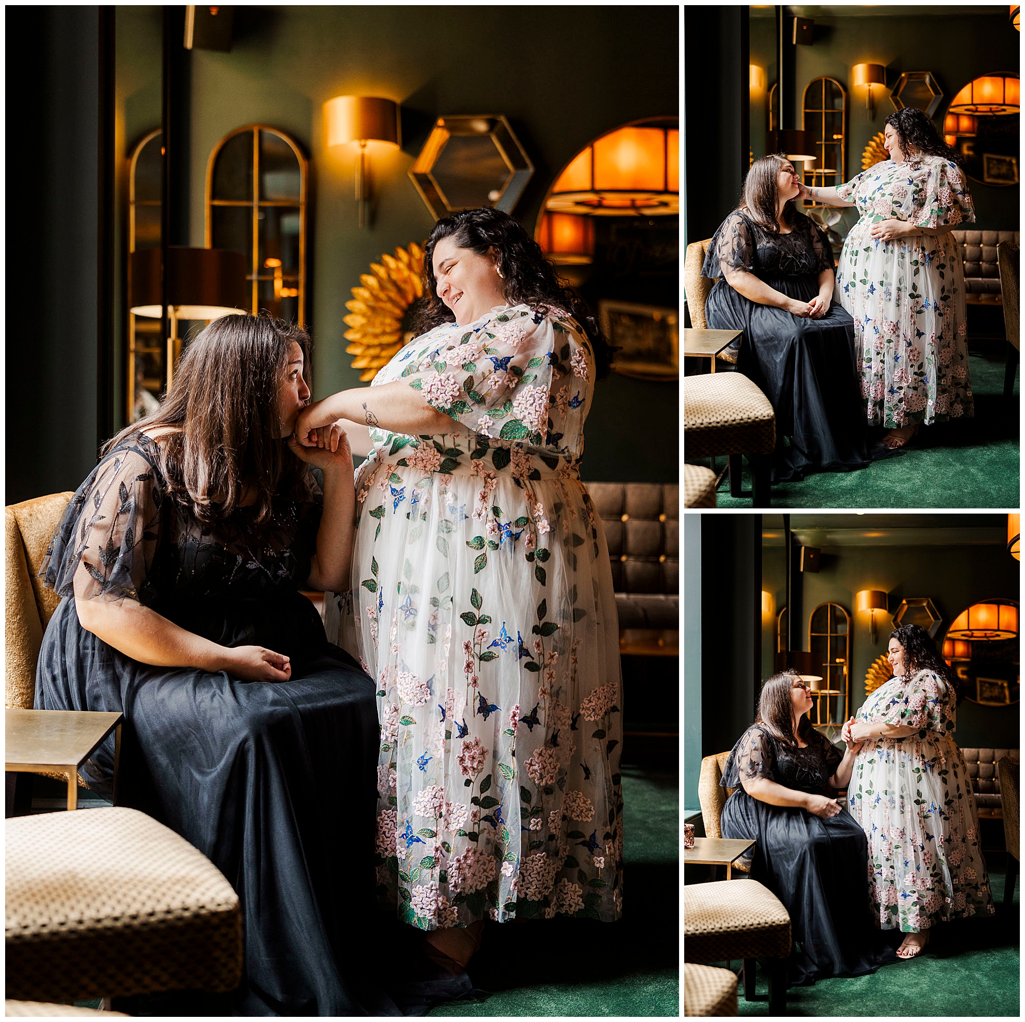 Heartfelt hudson theatre engagement session