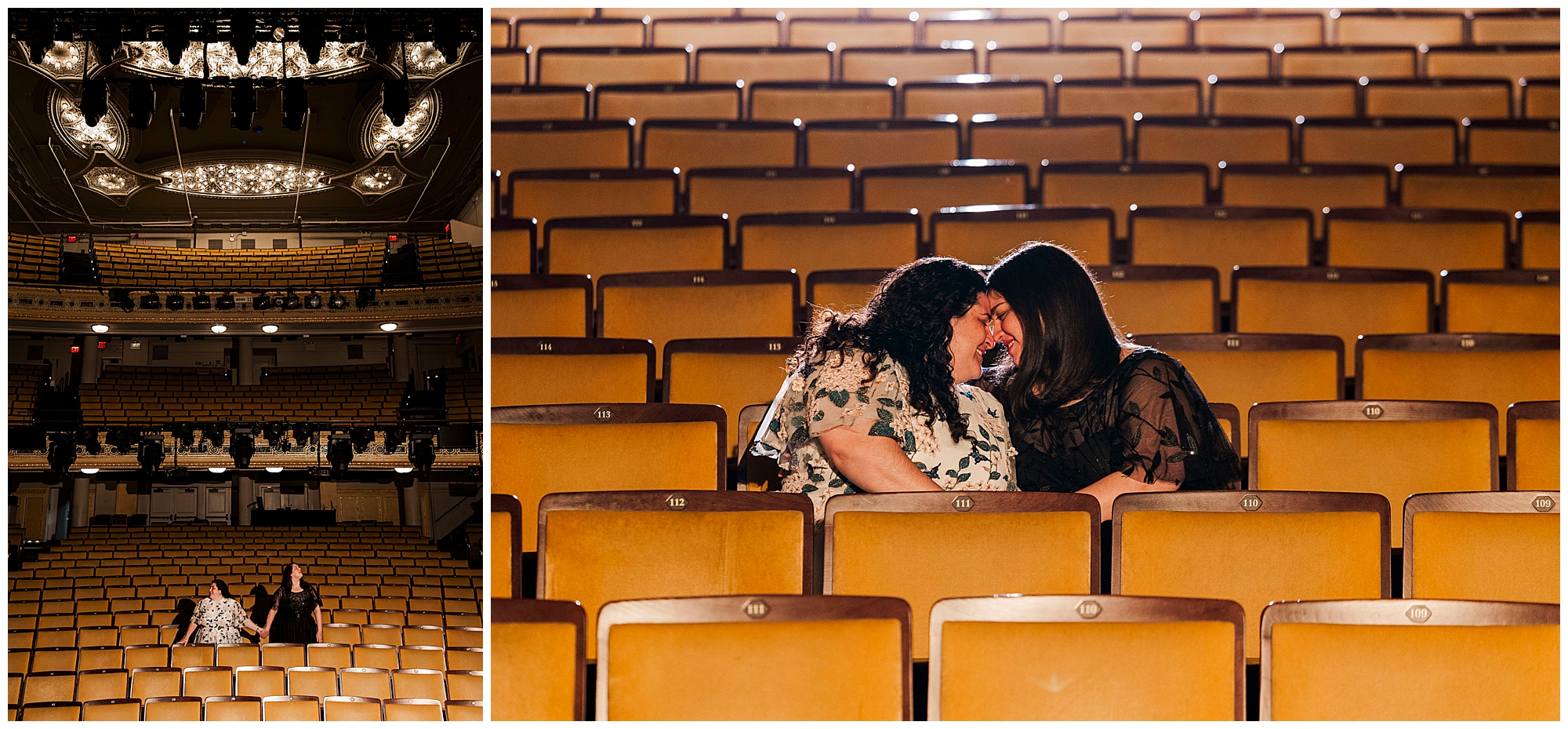 Unique hudson theatre engagement session