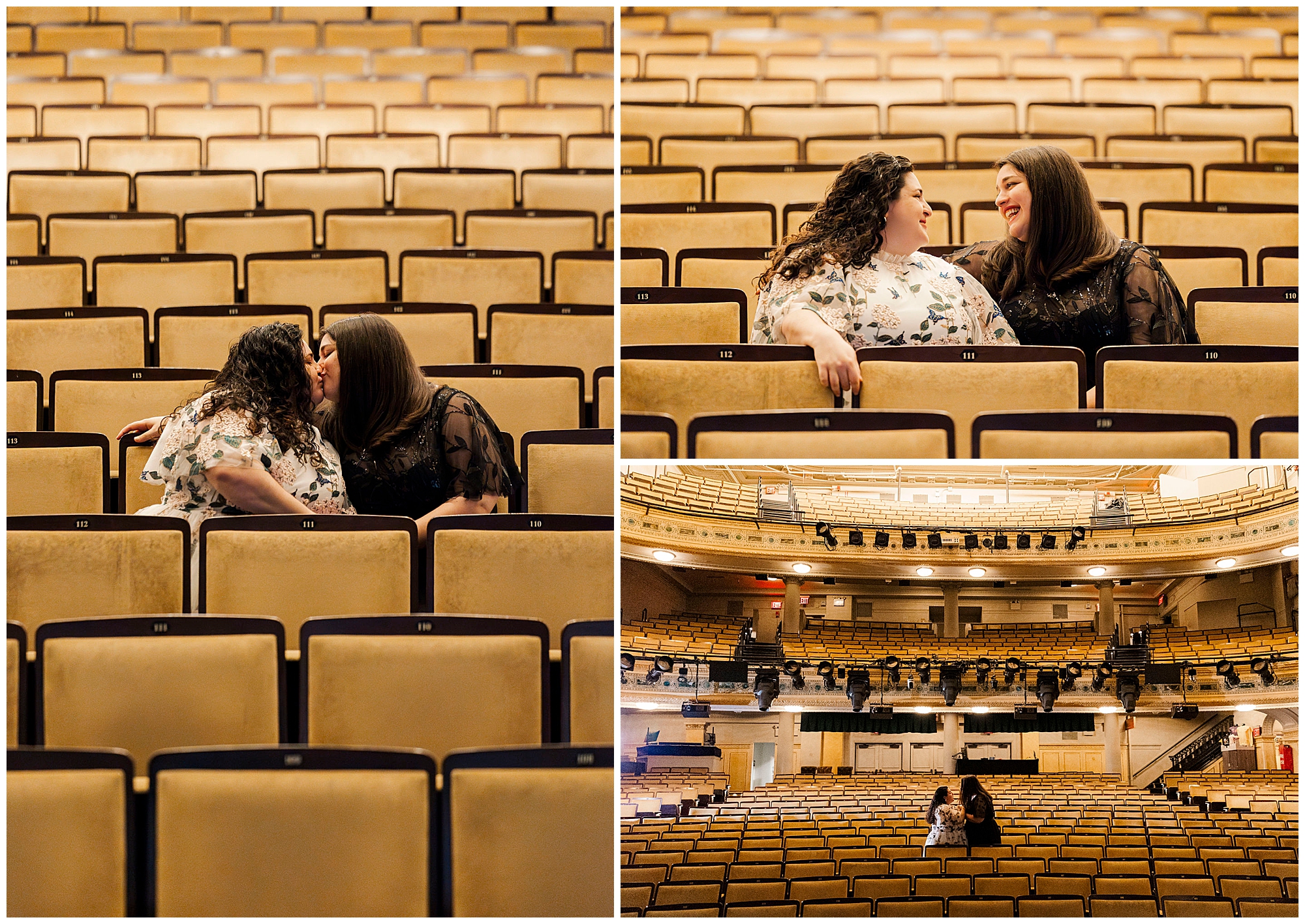 Iconic hudson theatre engagement session