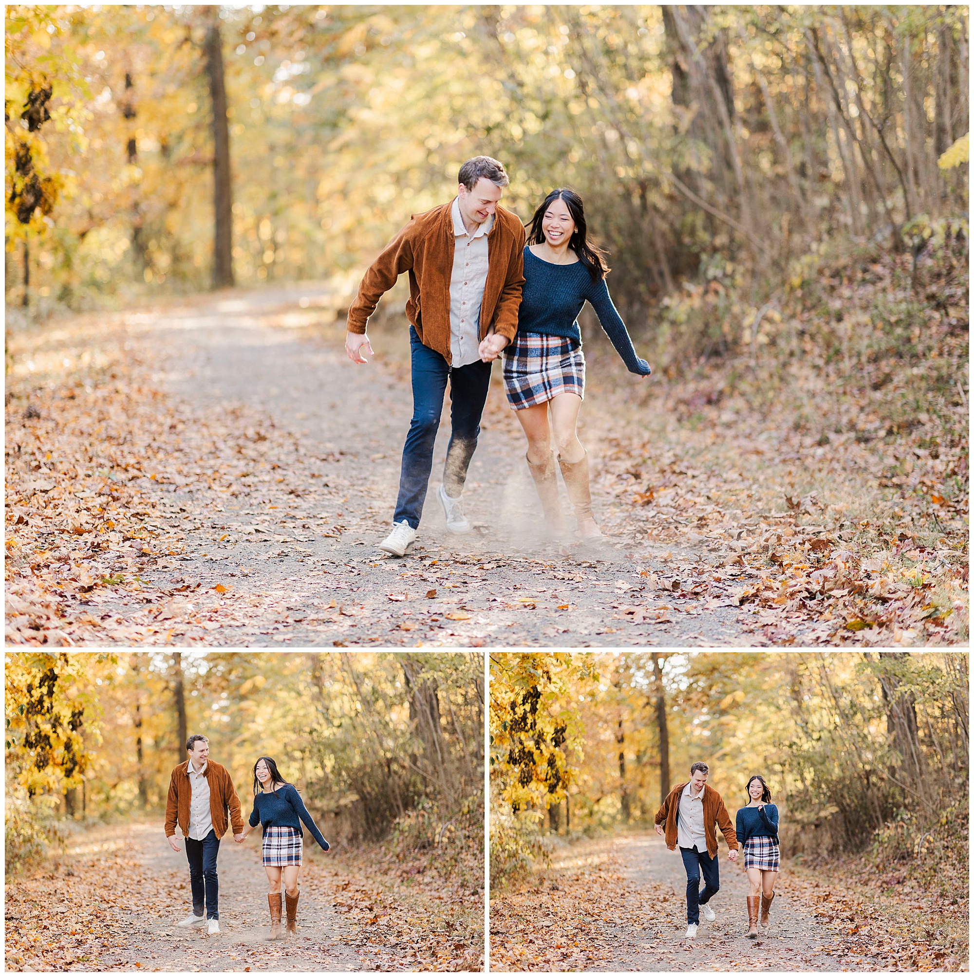 Picturesque rockefeller state park engagement session