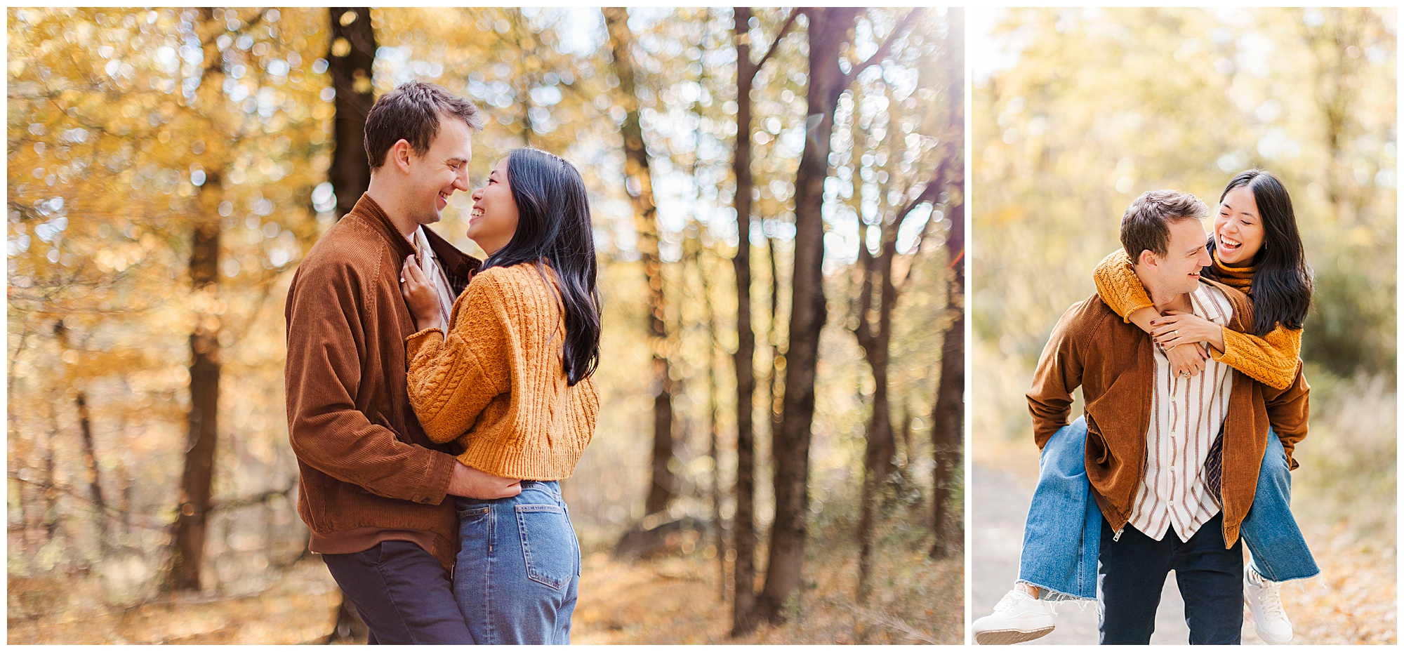 Splendid rockefeller state park engagement session