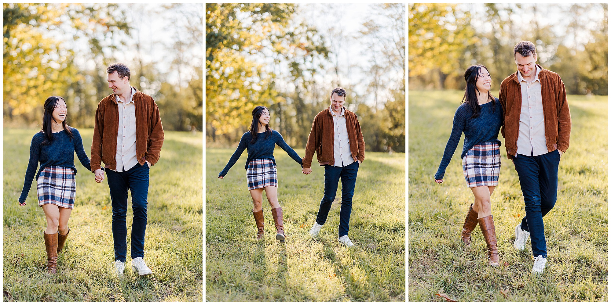 Stylish rockefeller state park engagement session