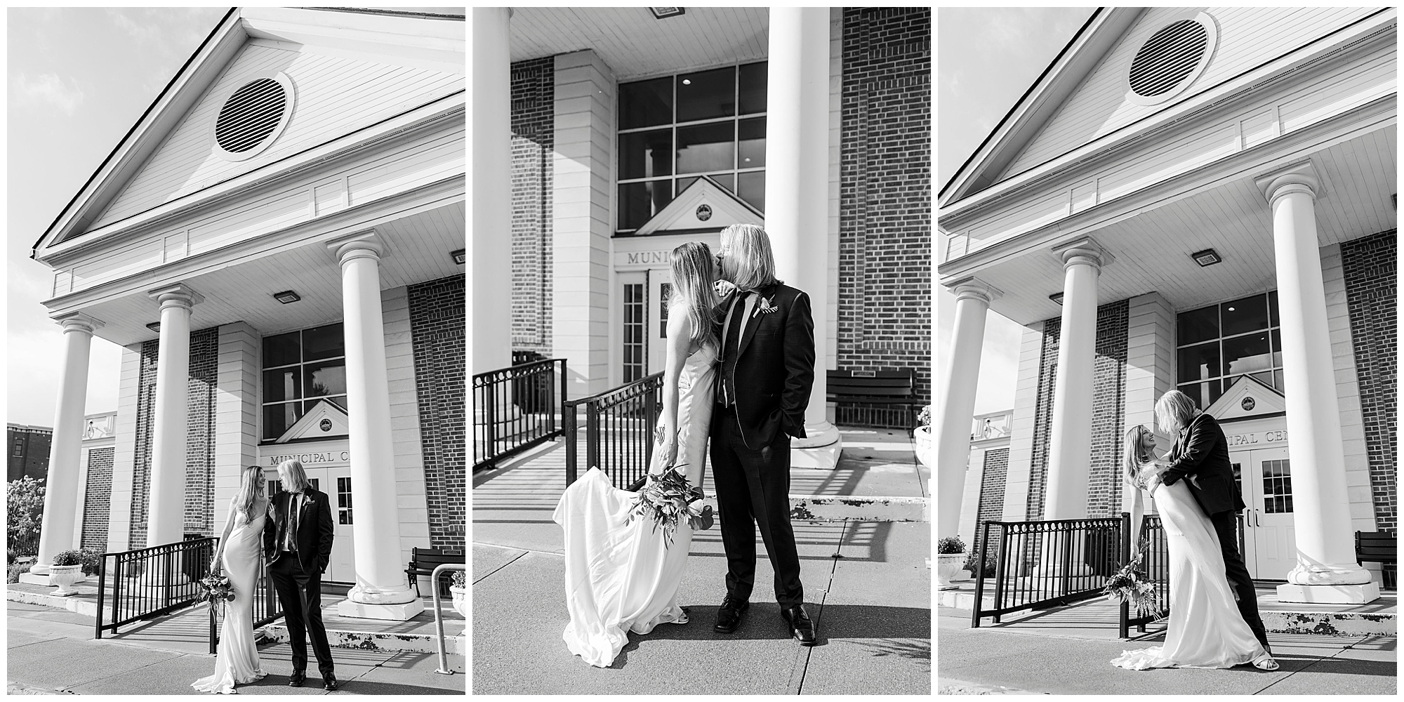 Romantic beacon courthouse elopement