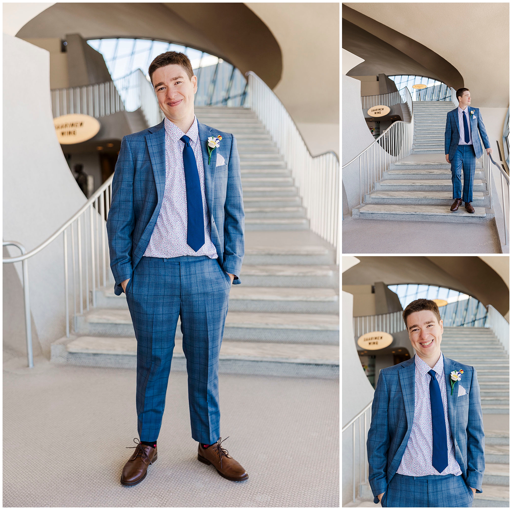 Joyful TWA hotel elopement