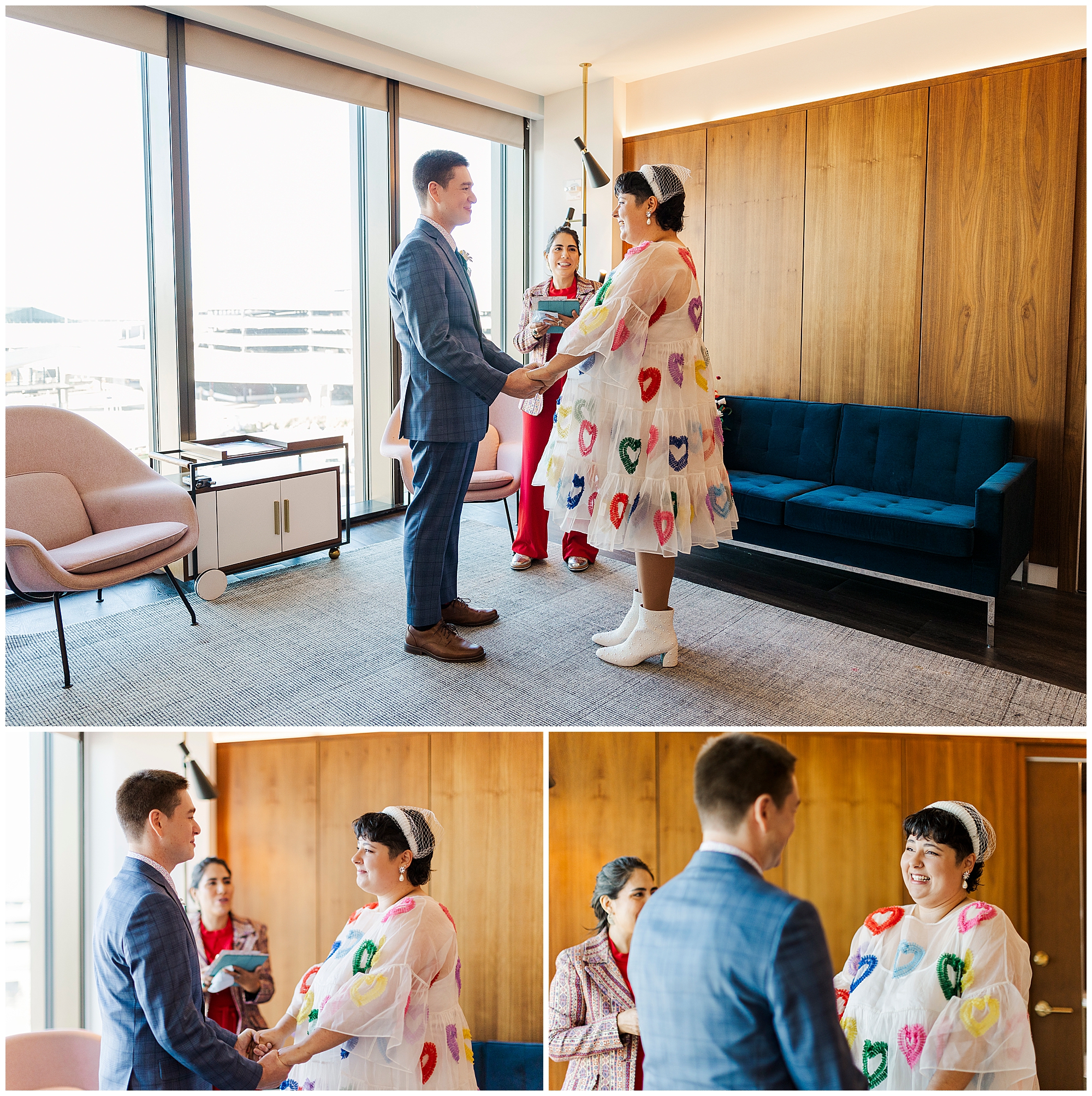 Bold TWA hotel elopement