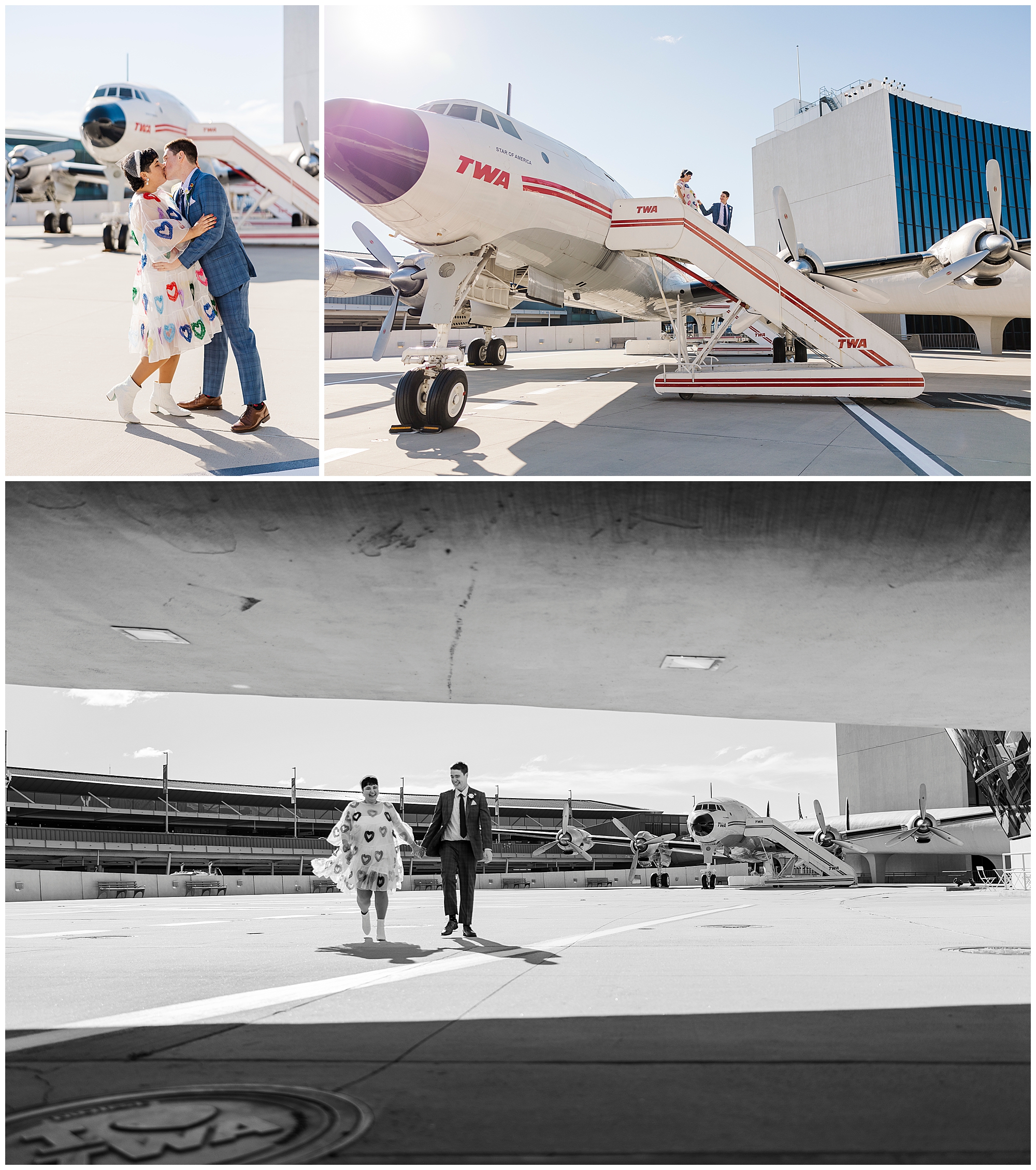 Romantic TWA hotel elopement