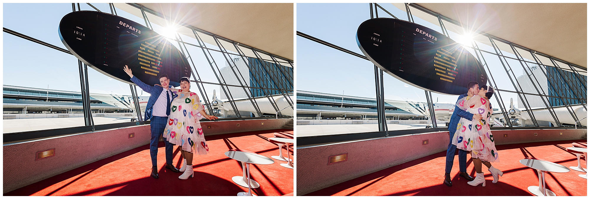 Gorgeous TWA hotel elopement