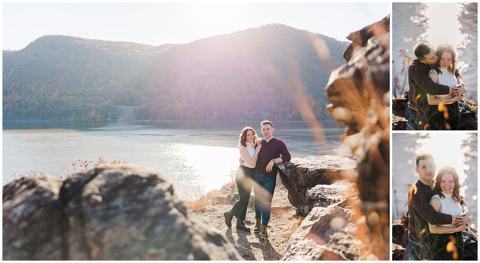 Charming wonderbar engagement session in beacon, ny