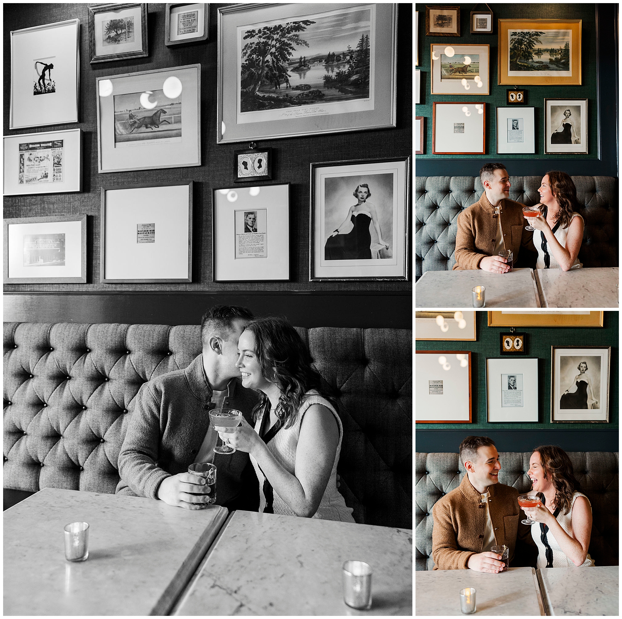 Timeless wonderbar engagement session in beacon, ny