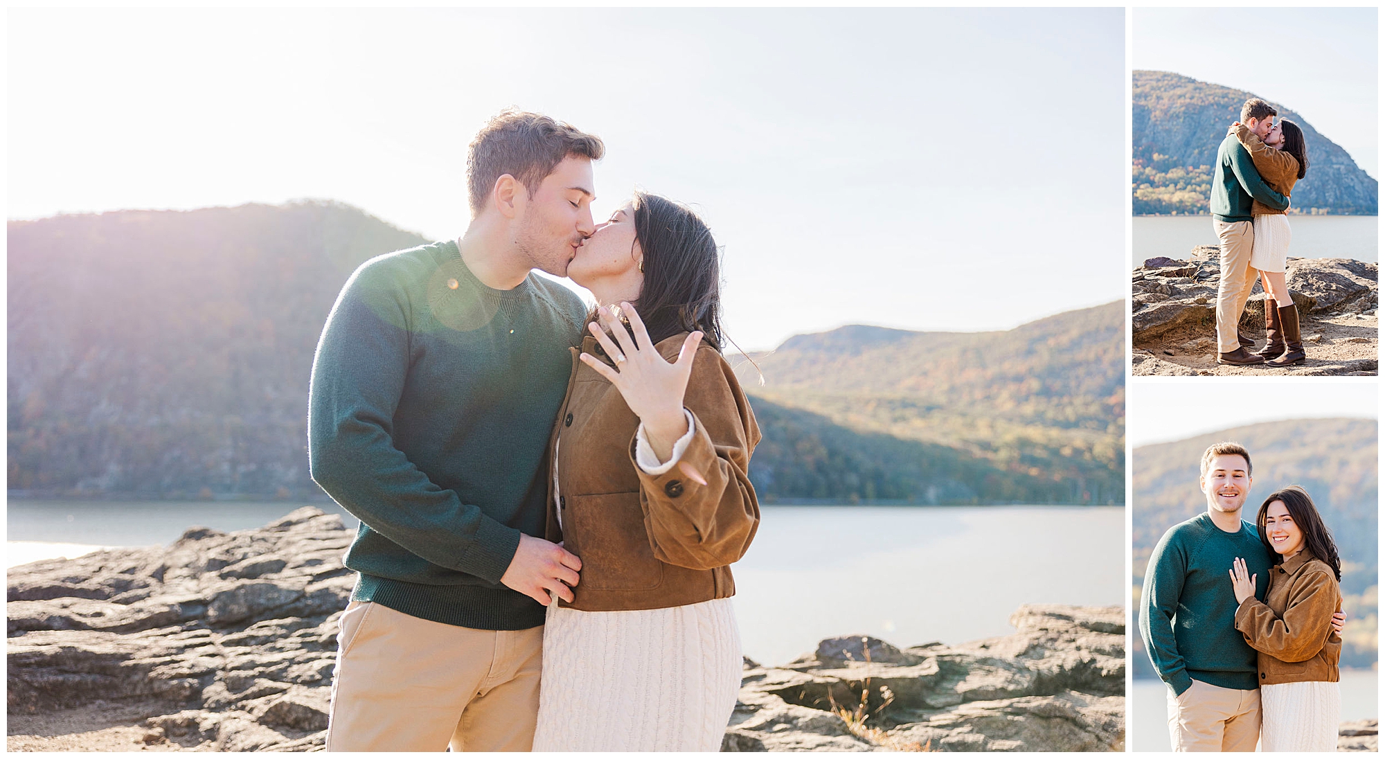 Beautiful hudson highlands proposal photoshoot