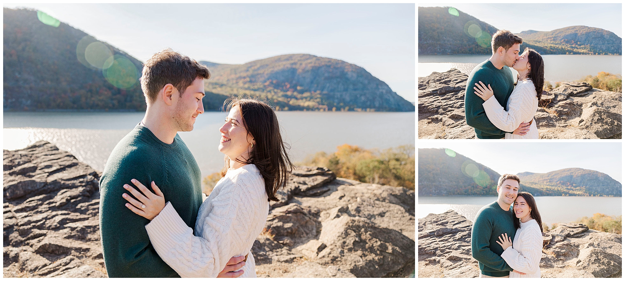 Perfect hudson highlands proposal photoshoot