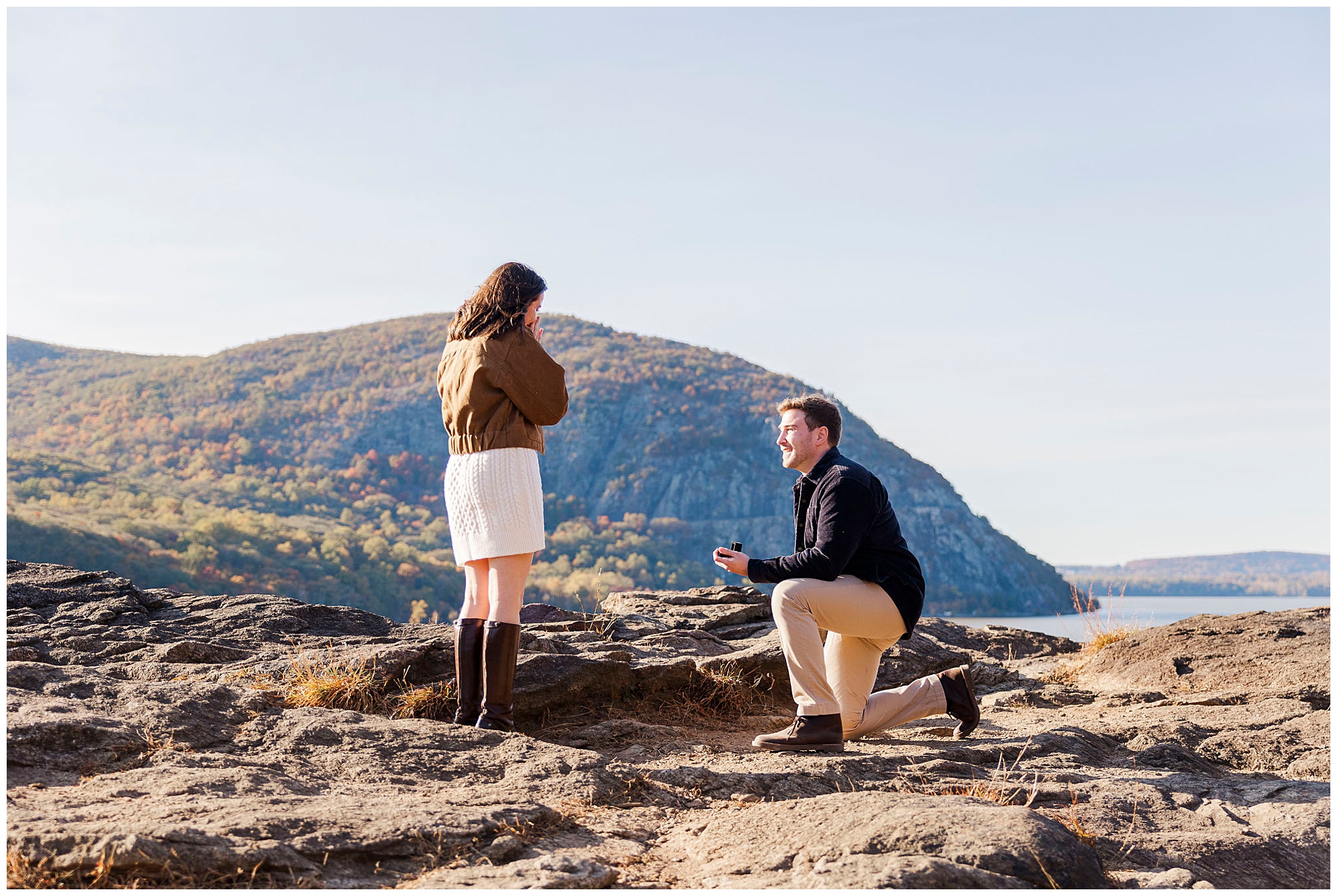 Magical hudson highlands proposal photoshoot