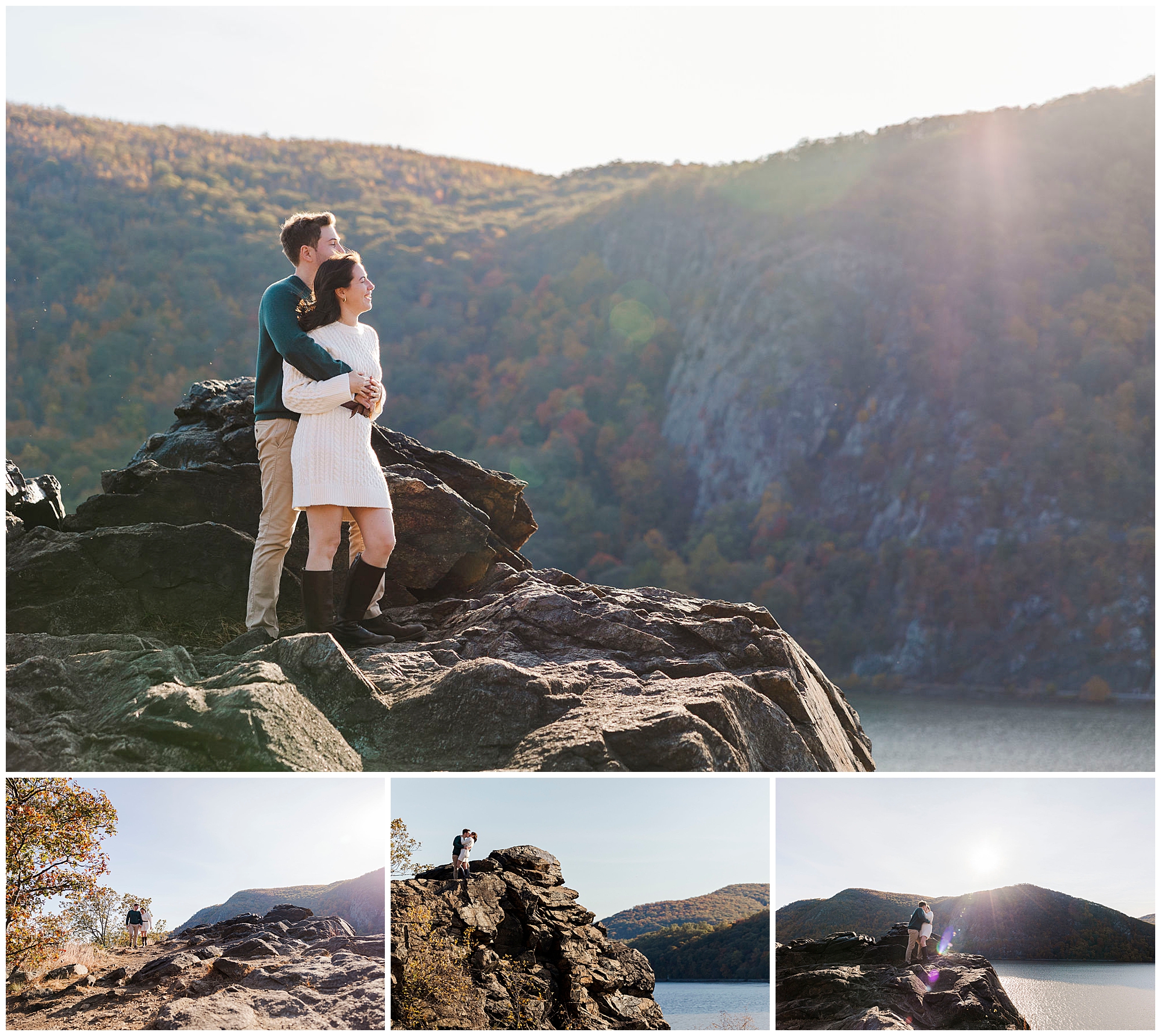 Iconic hudson highlands proposal photoshoot