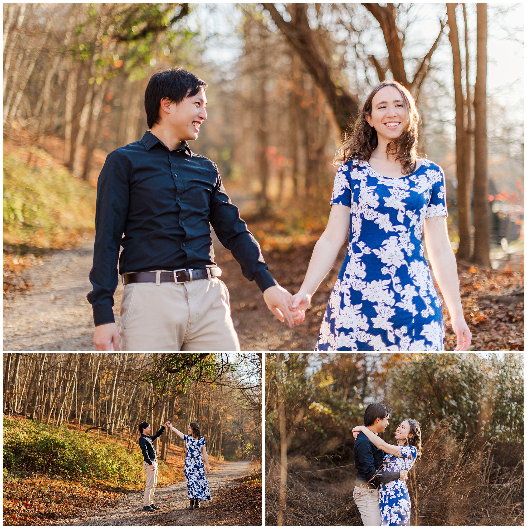 Romantic croton gorge park engagement session