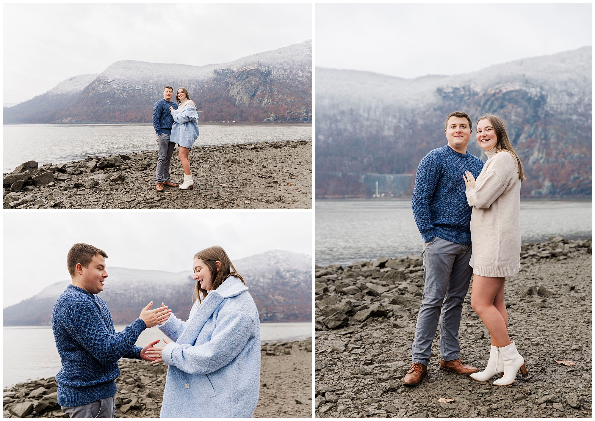 Romantic hudson valley overlook engagement session