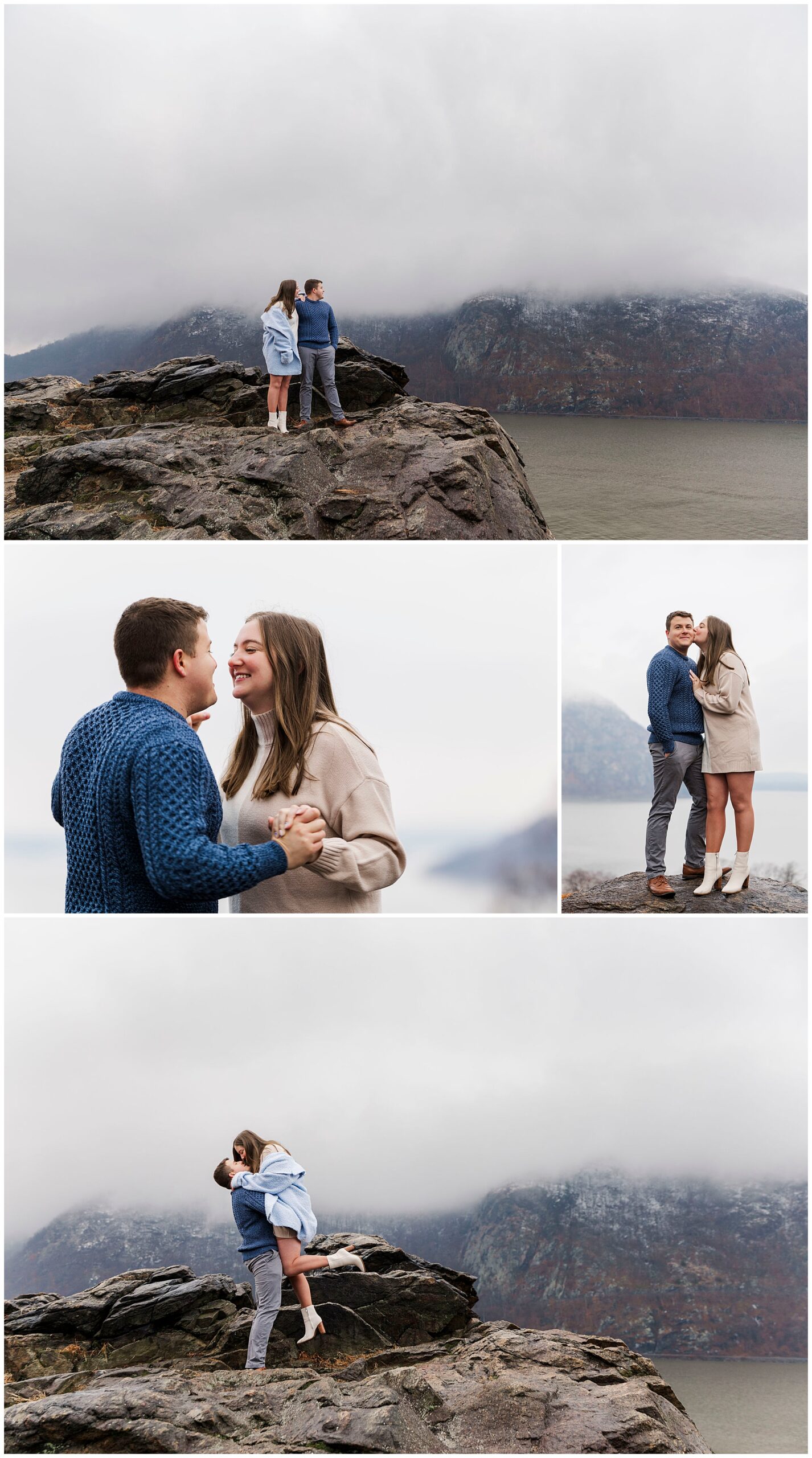 Awesome hudson valley overlook engagement session