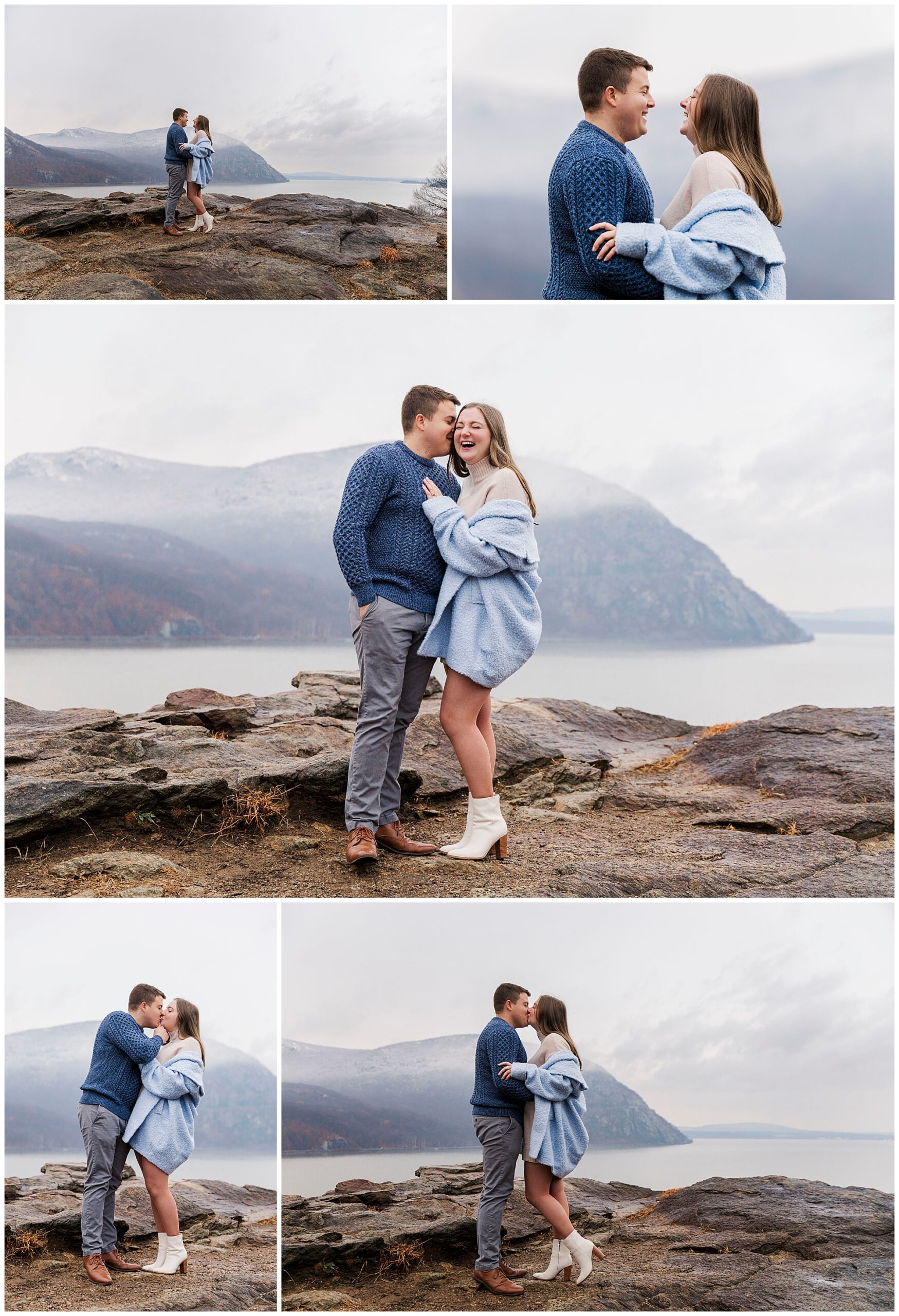 Sweet hudson valley overlook engagement session