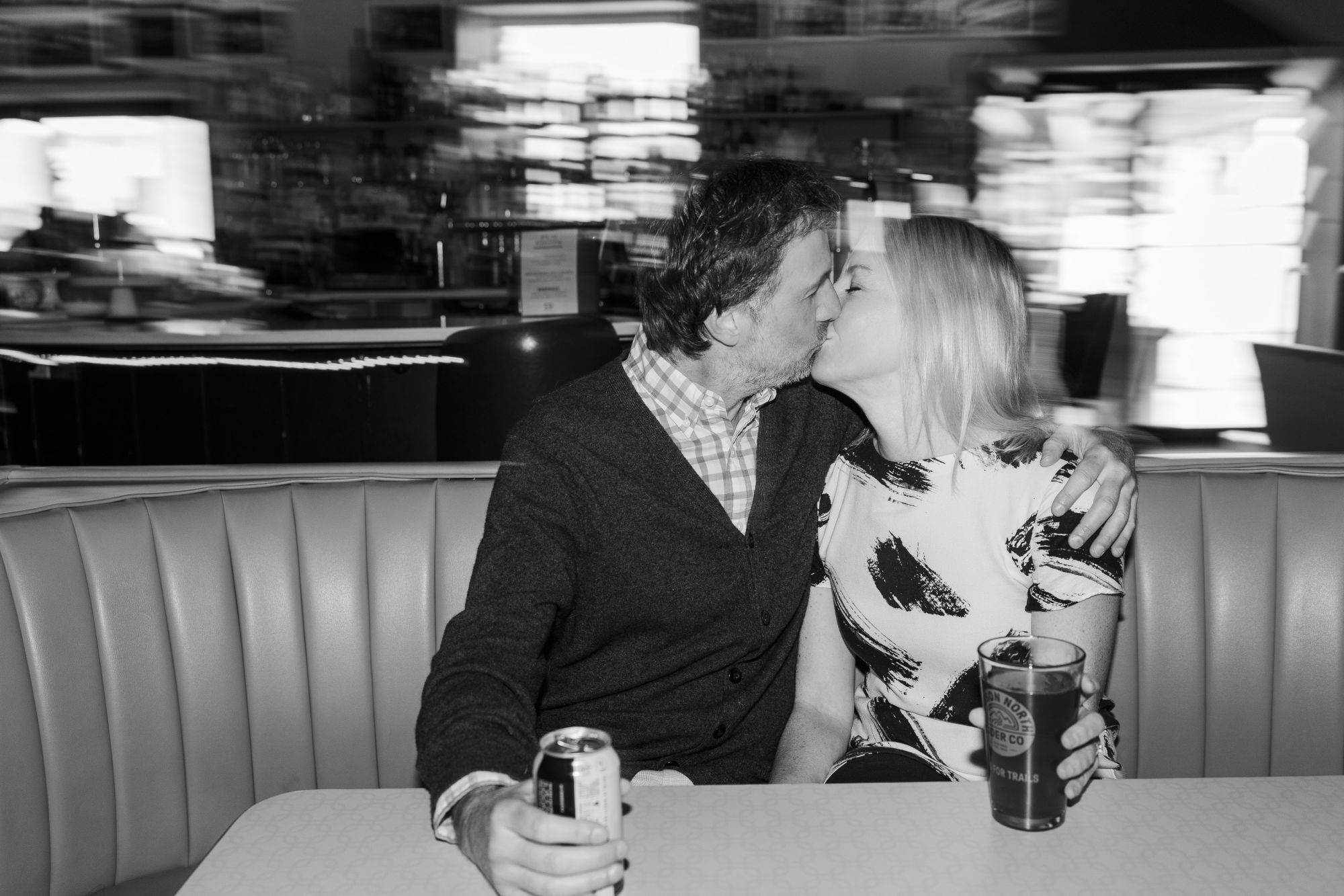 Lovely engagement photos at Happy Valley Arcade bar