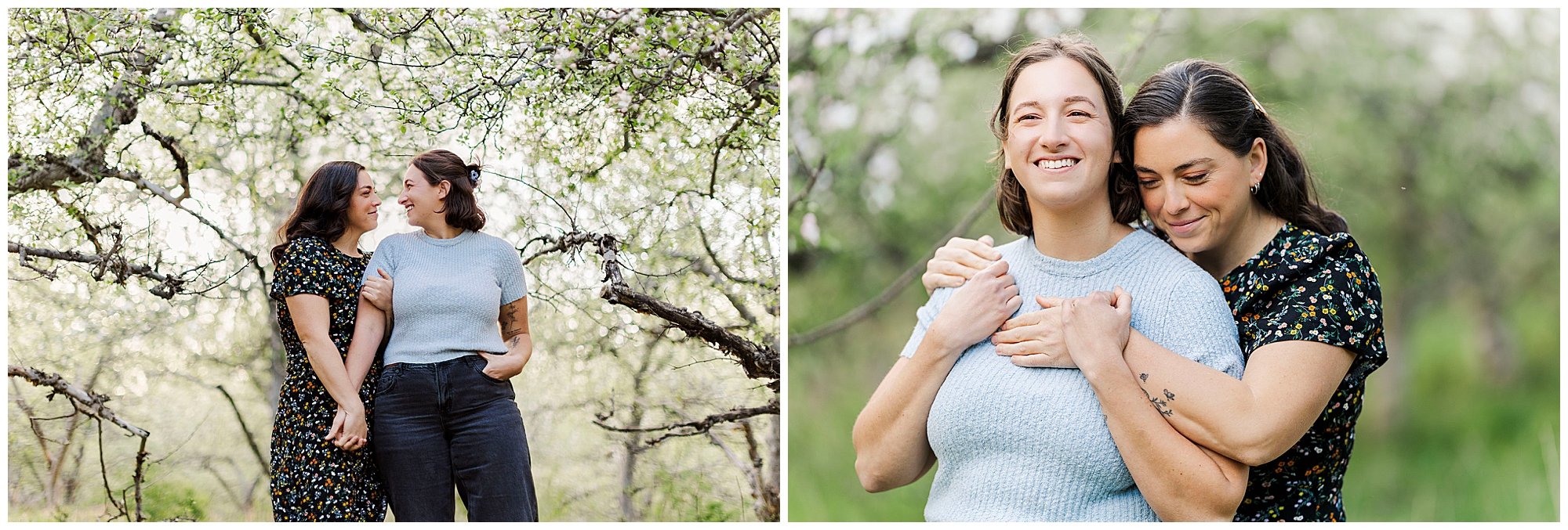 Adorable apple orchard engagement photos in the hudson valley