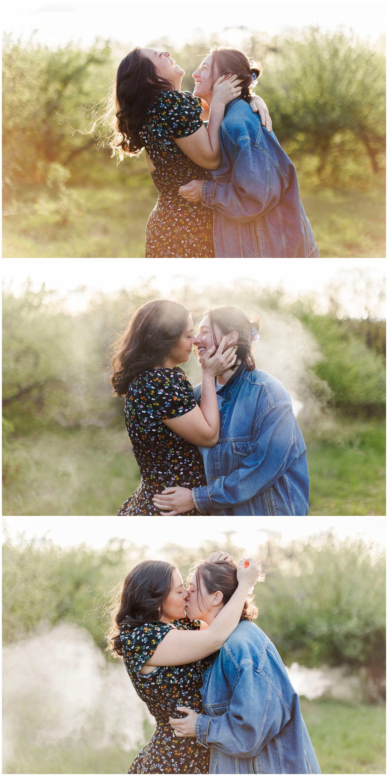 Picturesque apple orchard engagement photos in the hudson valley