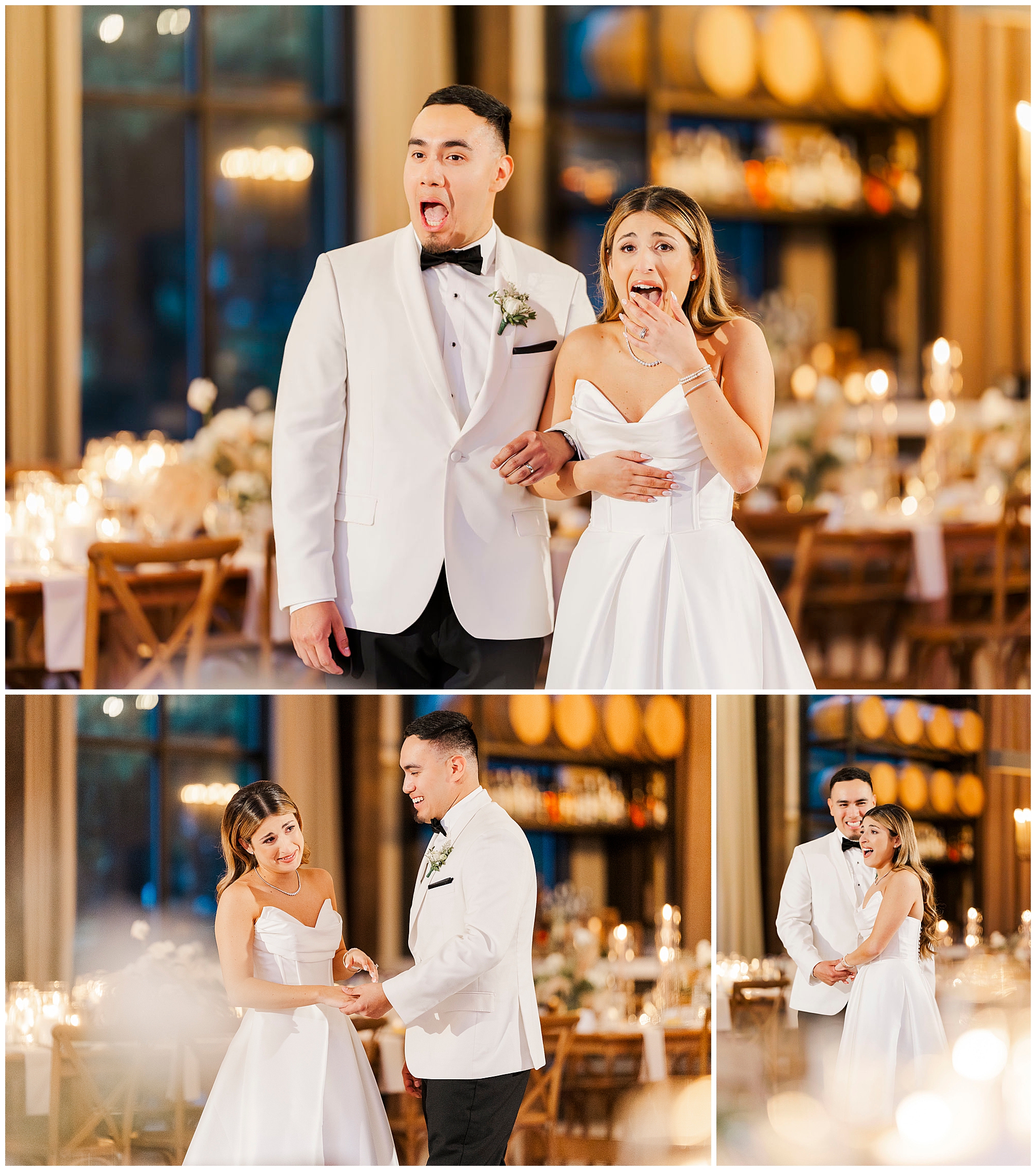 Dazzling barn at villa venezia wedding