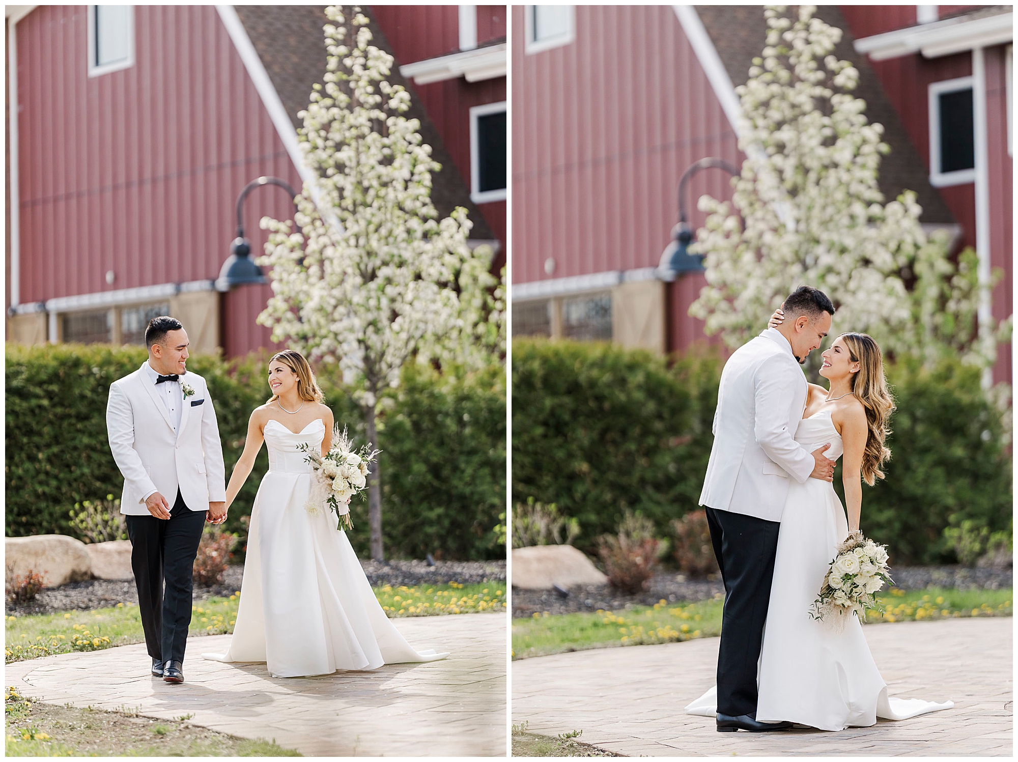Modern barn at villa venezia wedding