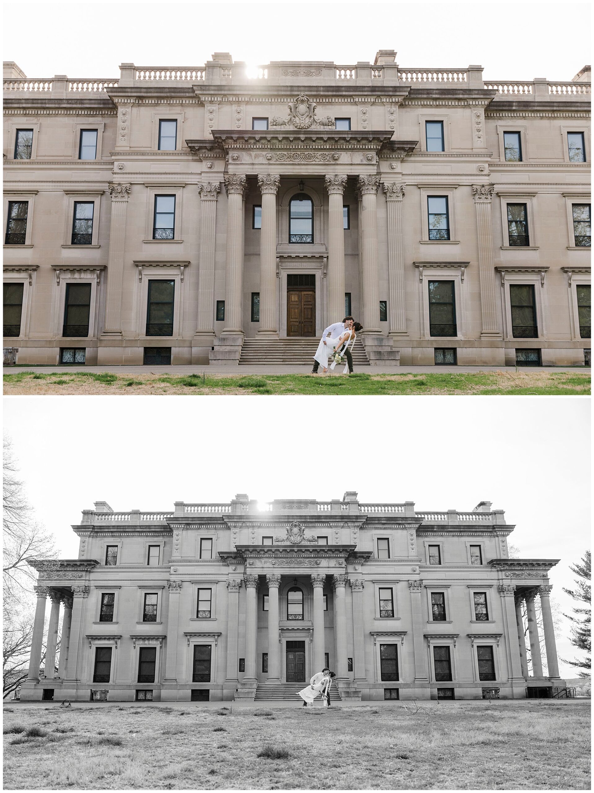 Modern vanderbilt mansion engagement session