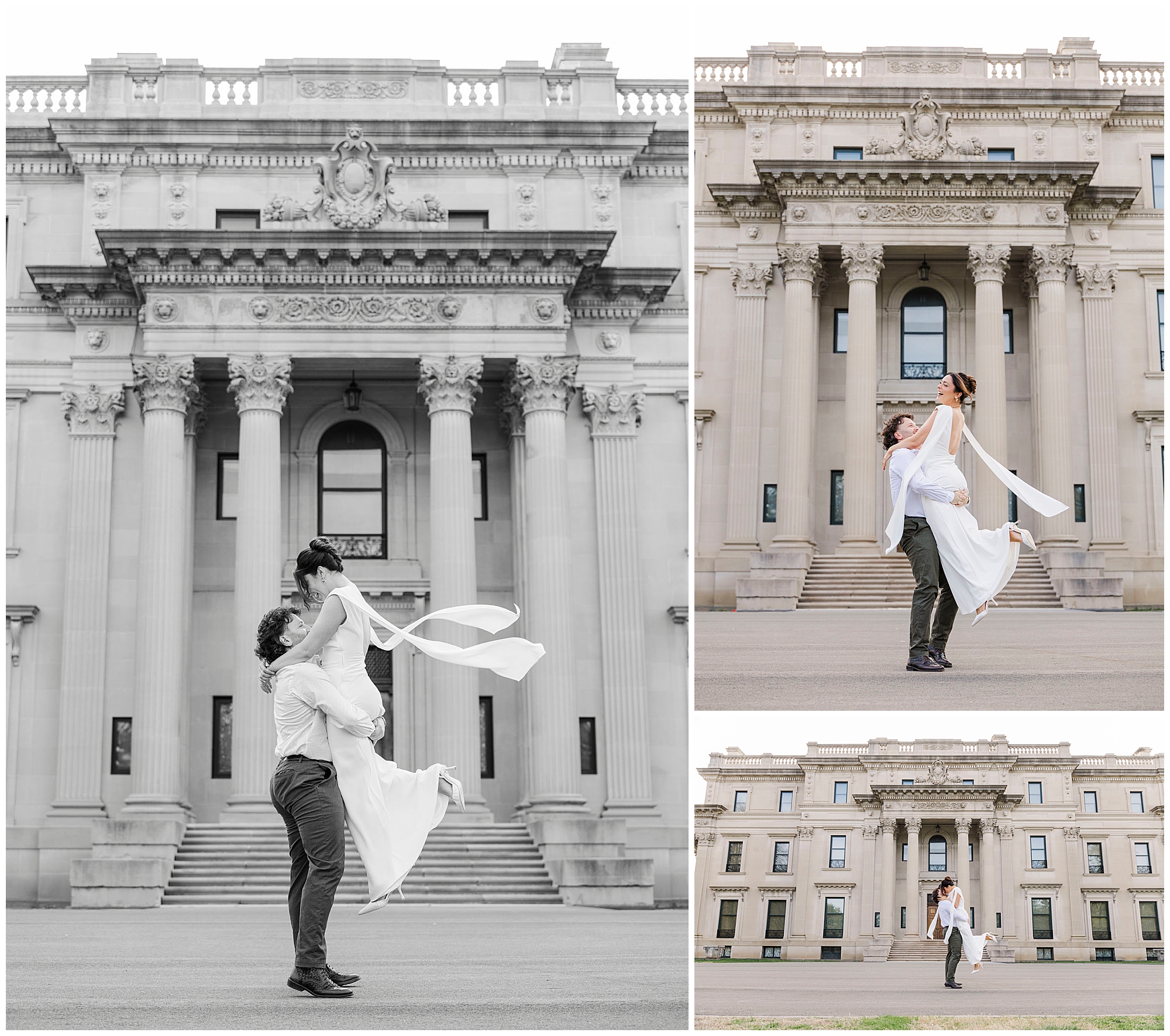 Fun vanderbilt mansion engagement session
