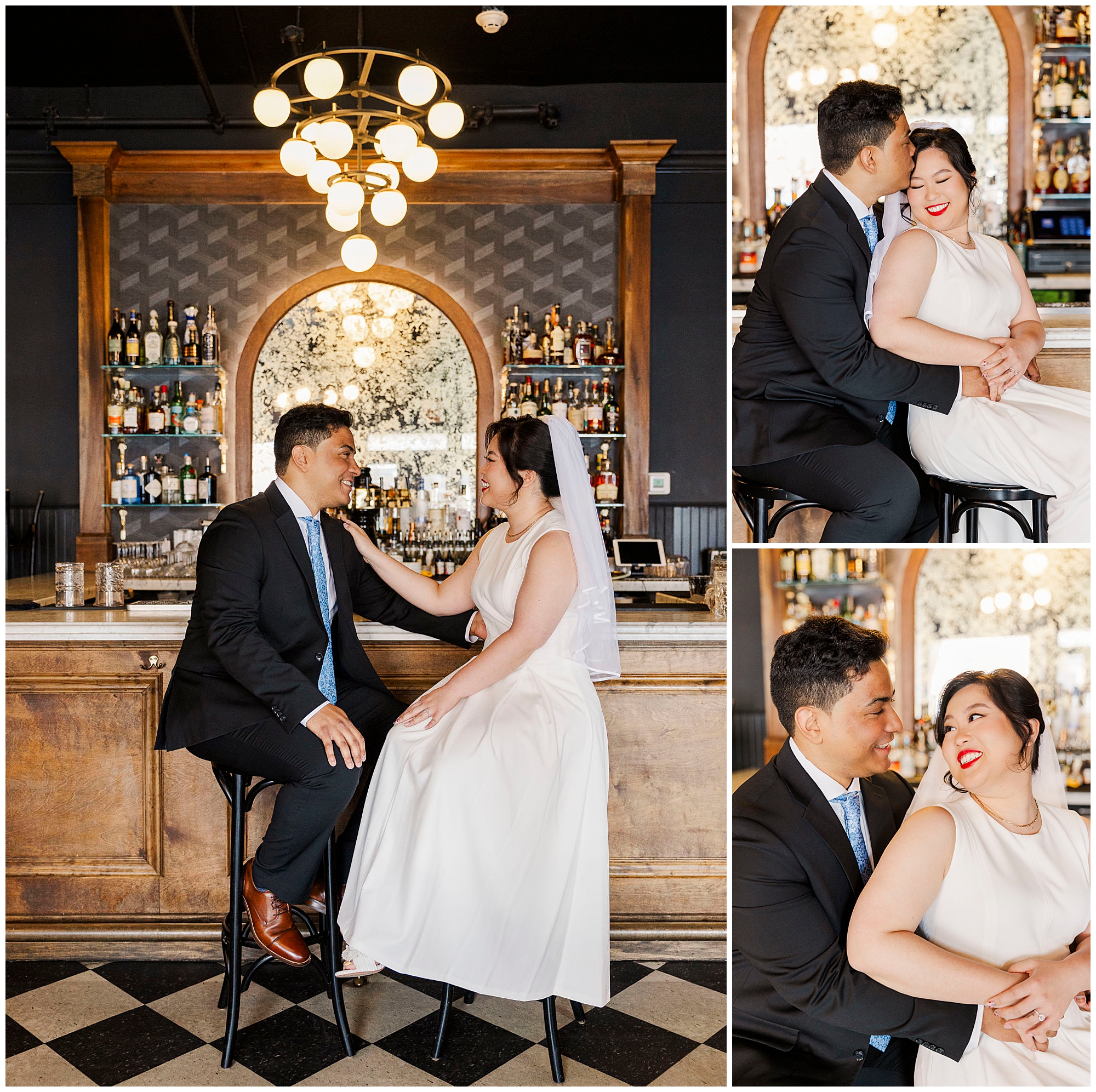 Classic bar engagement shoot in the hudson valley