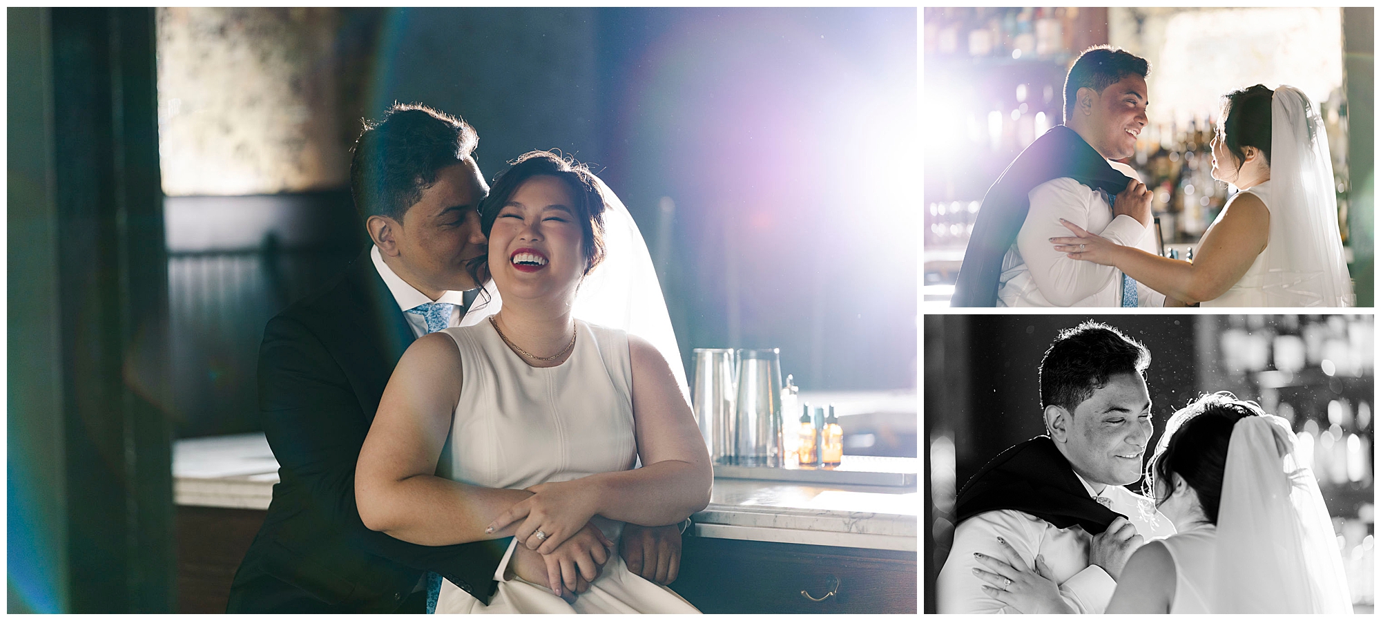 Chic bar engagement shoot in the hudson valley