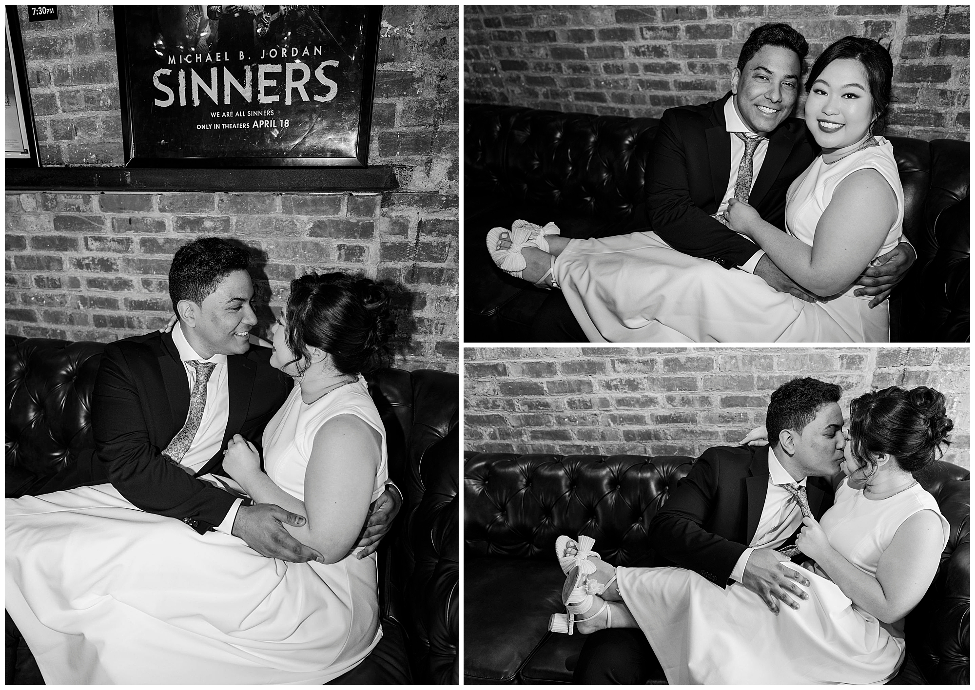 Iconic bar engagement shoot in the hudson valley