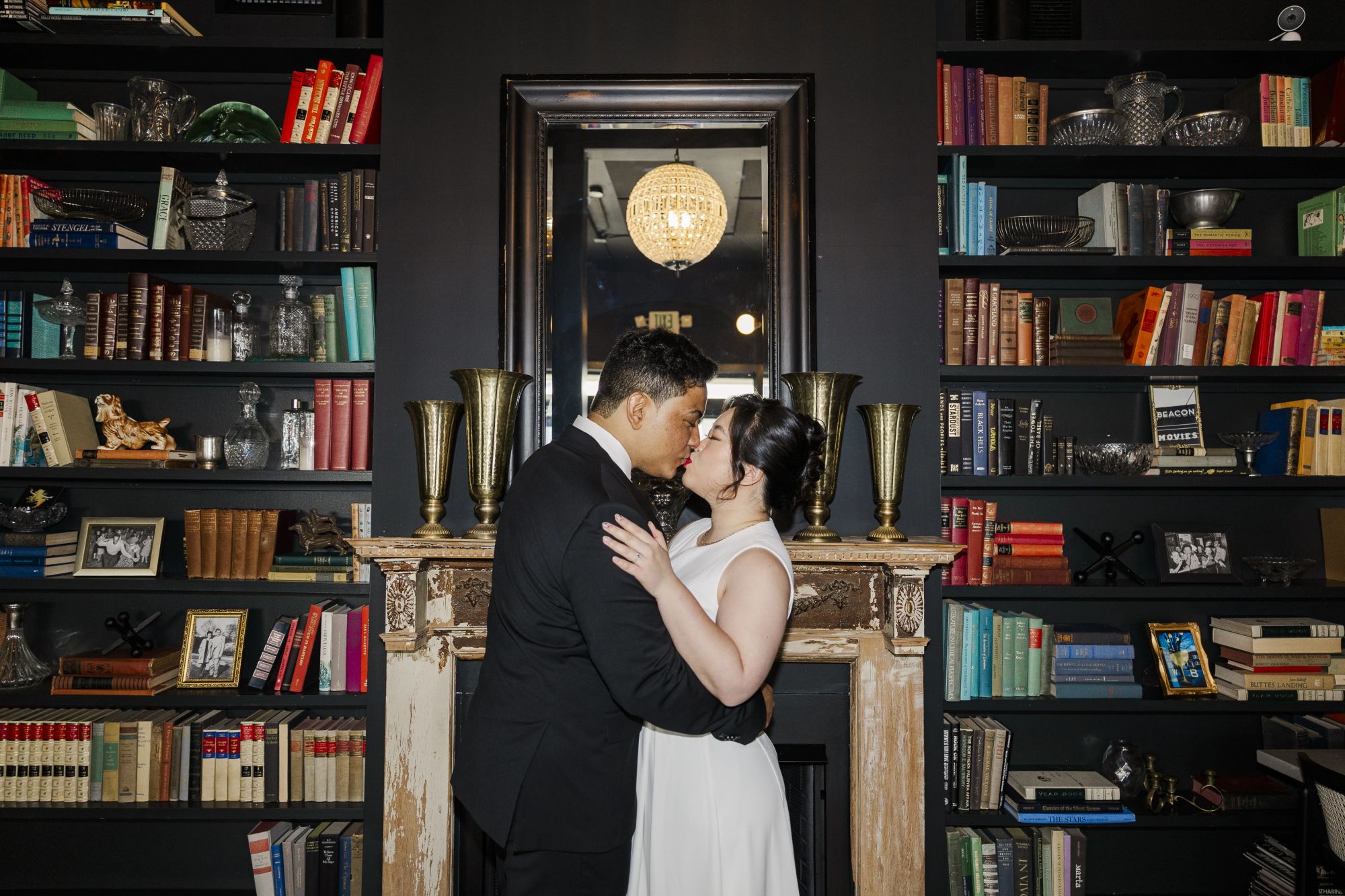 Heartfelt bar engagement shoot in the hudson valley