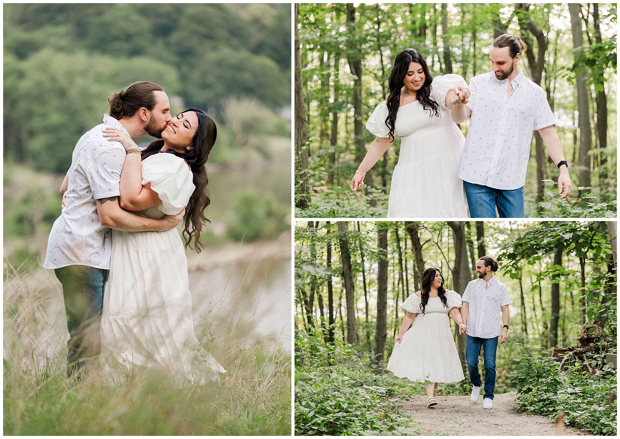 Beautiful cold spring engagement session