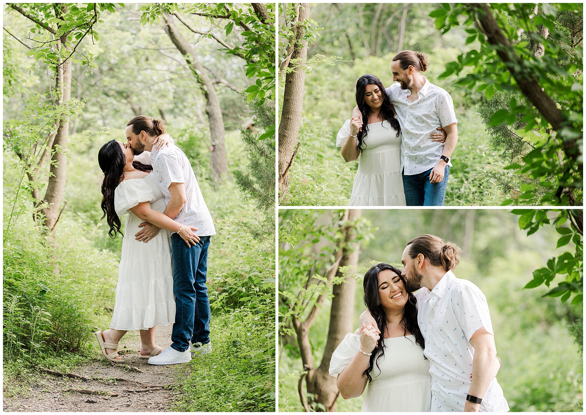 Fun cold spring engagement session
