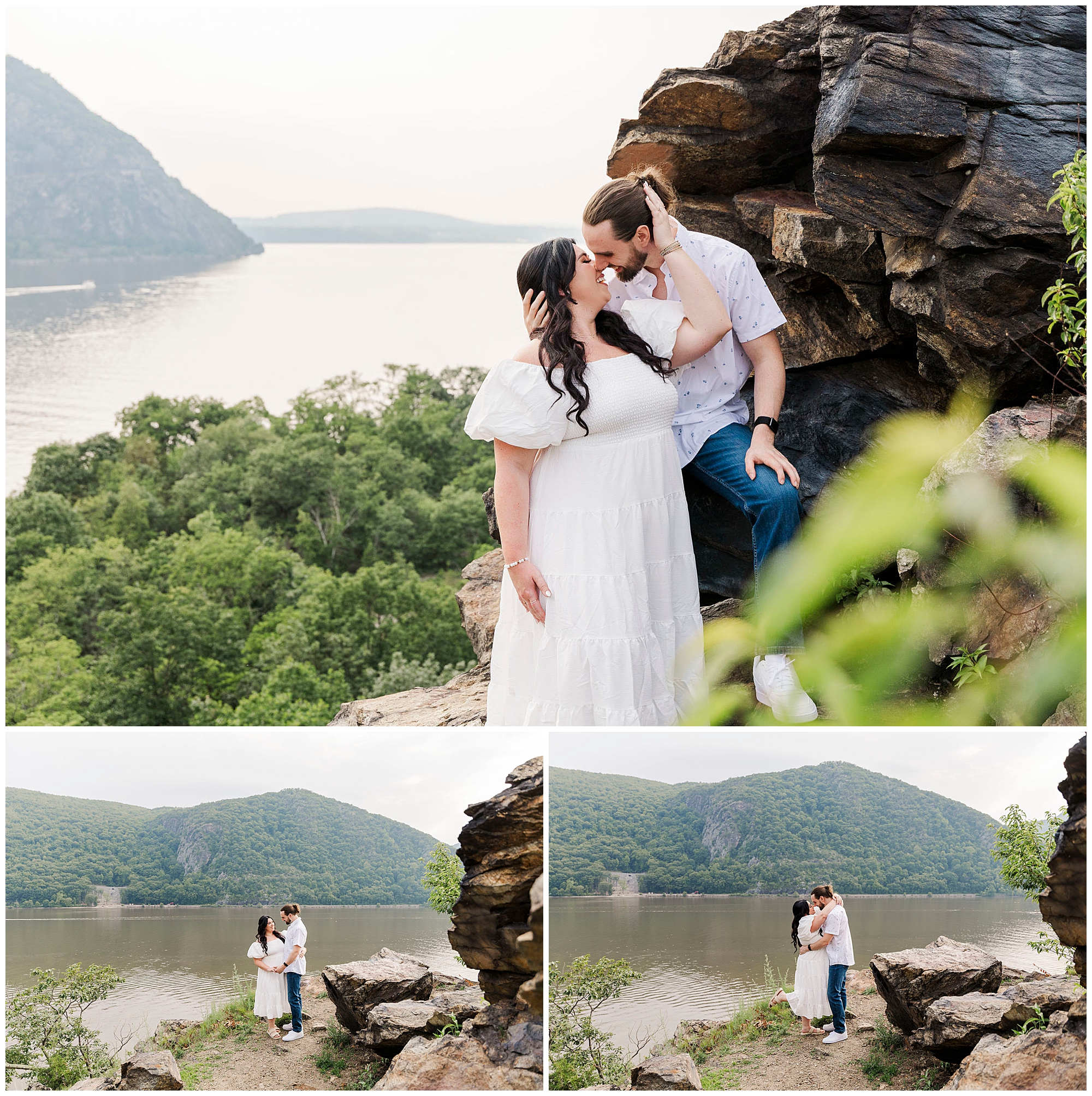 Unique cold spring engagement session