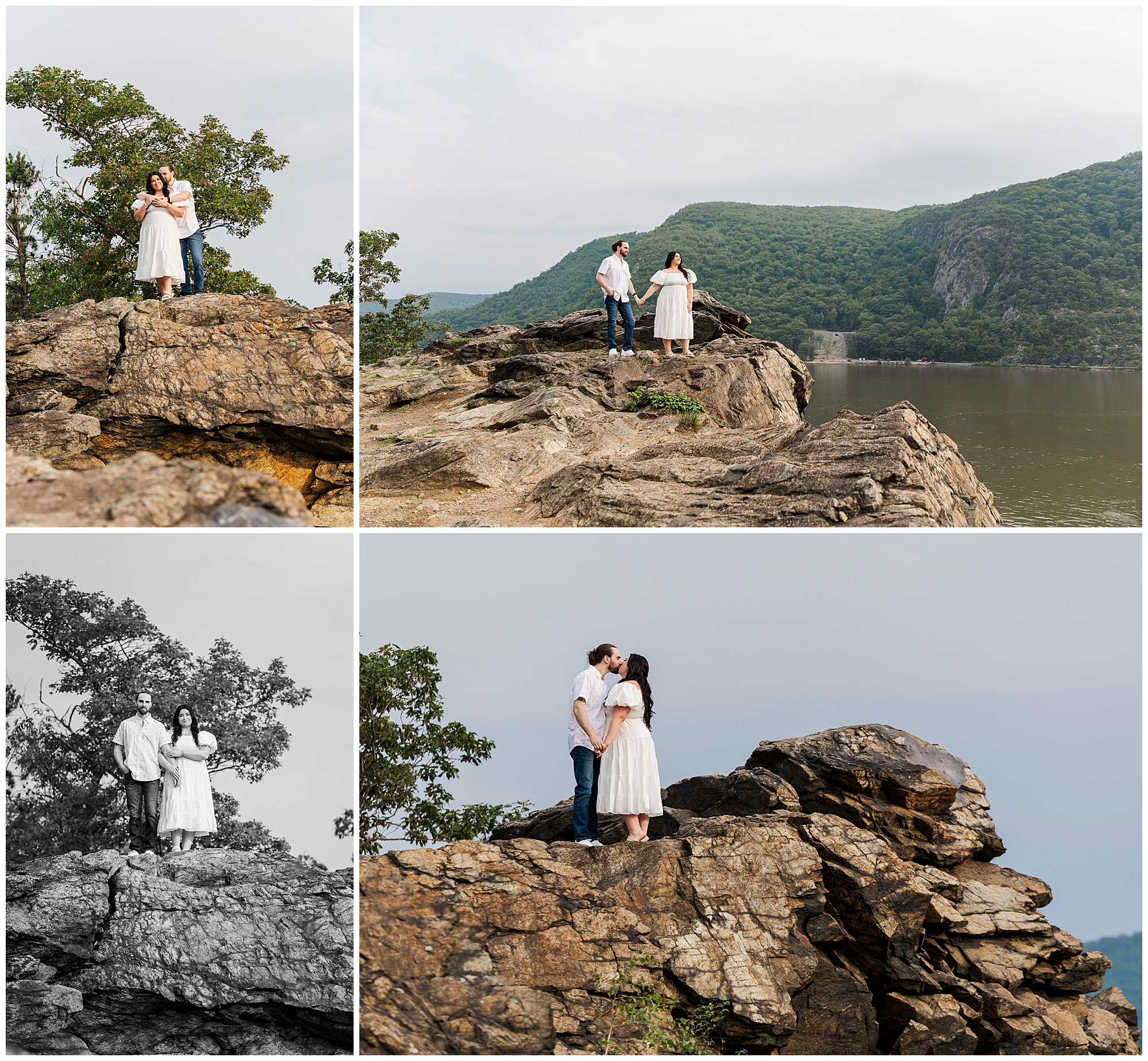 Candid cold spring engagement session