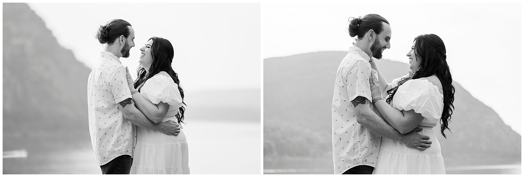Intimate cold spring engagement session