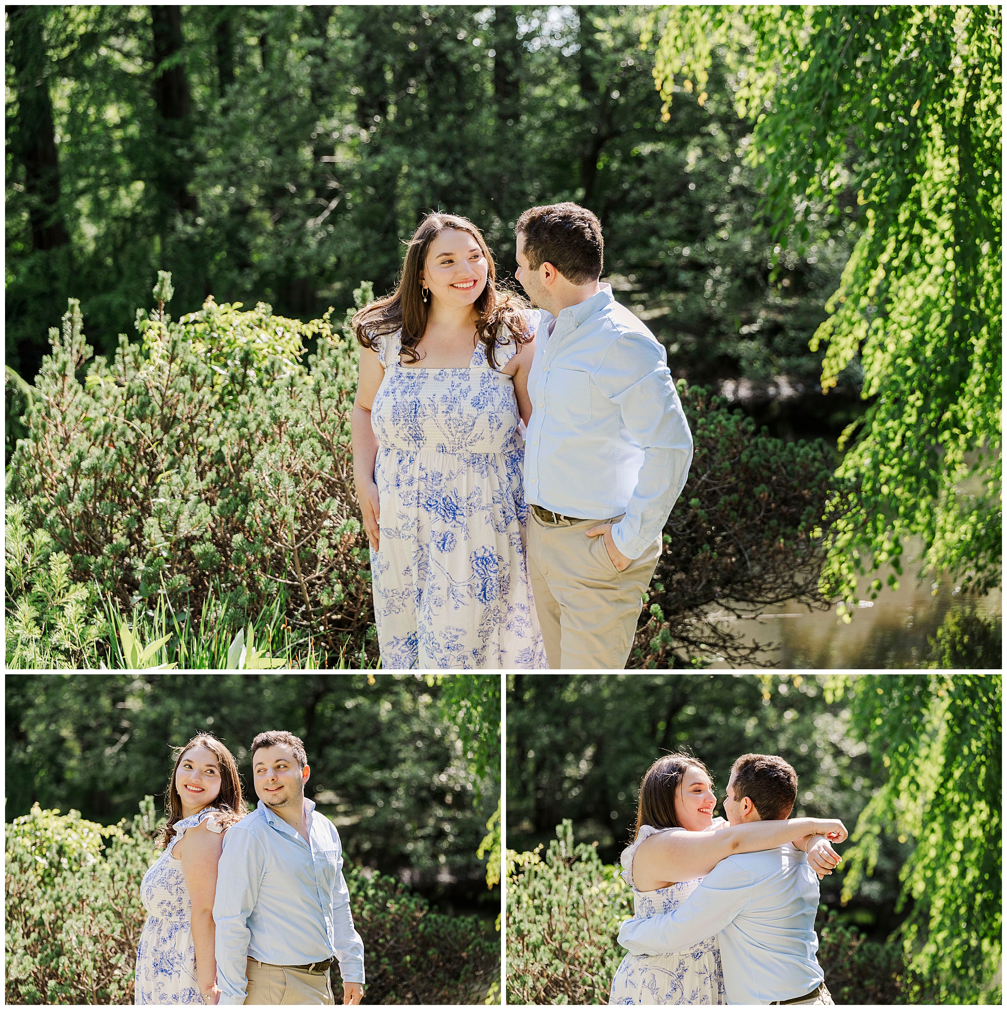 fun engagement session at stonecrop gardens in cold spring