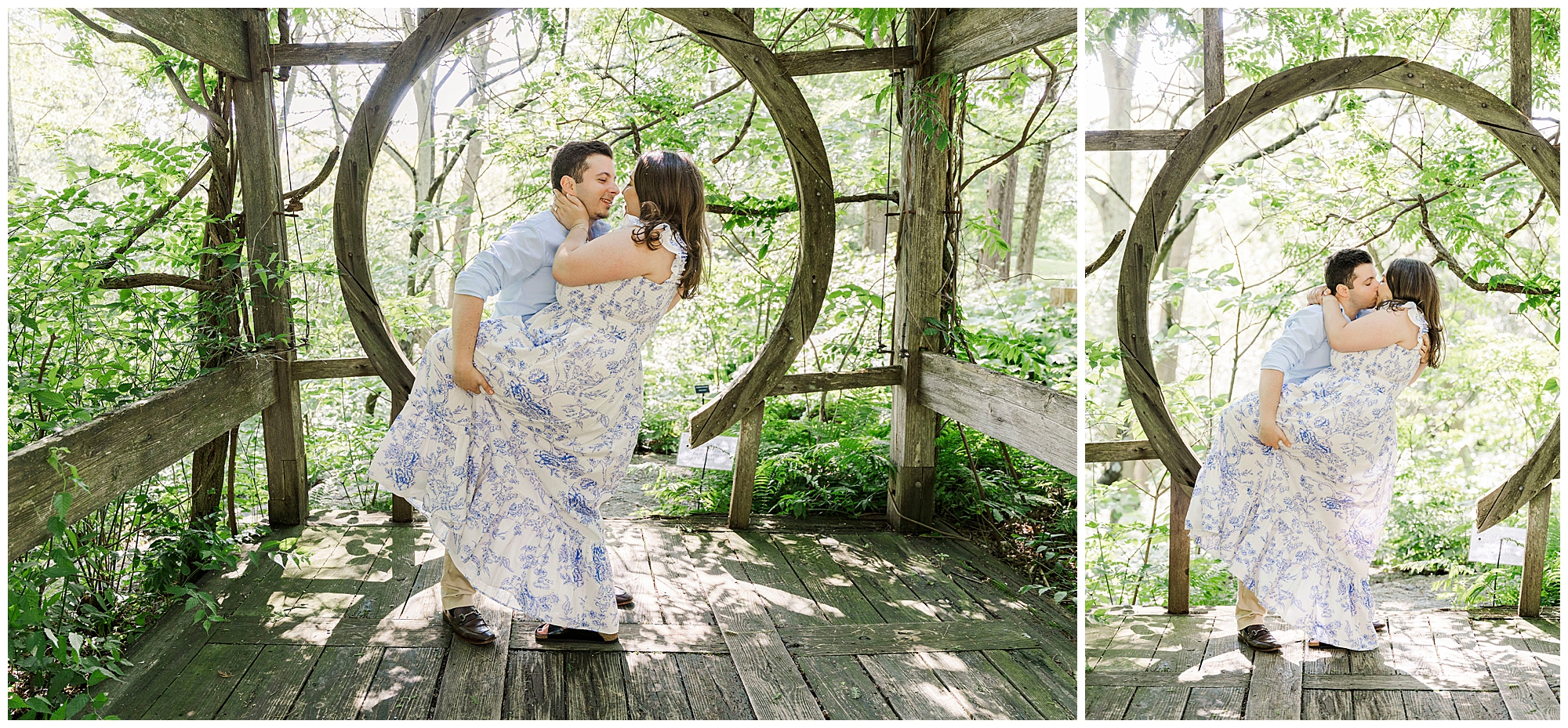candid engagement session at stonecrop gardens in cold spring