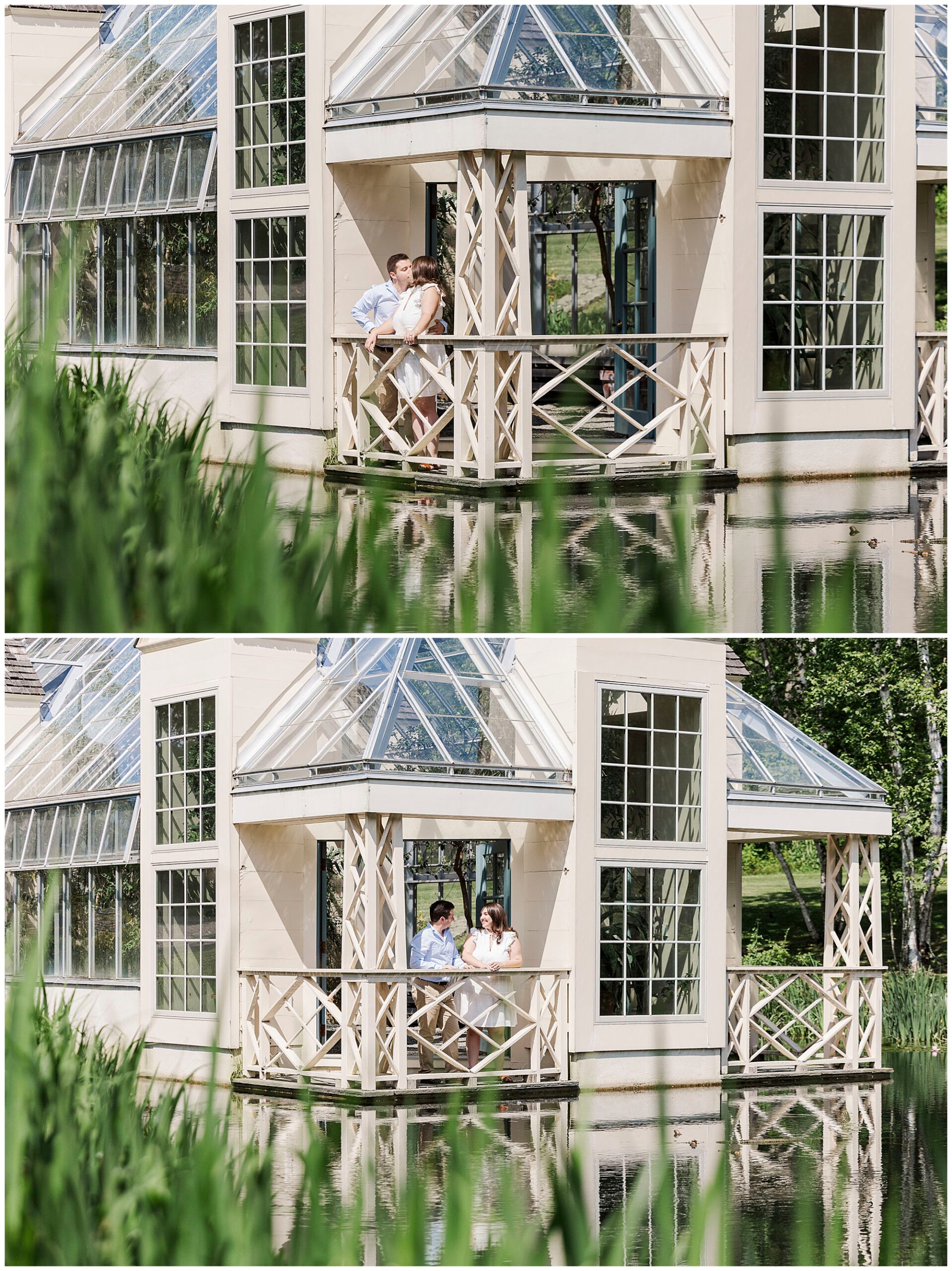 summer engagement session at stonecrop gardens in cold spring