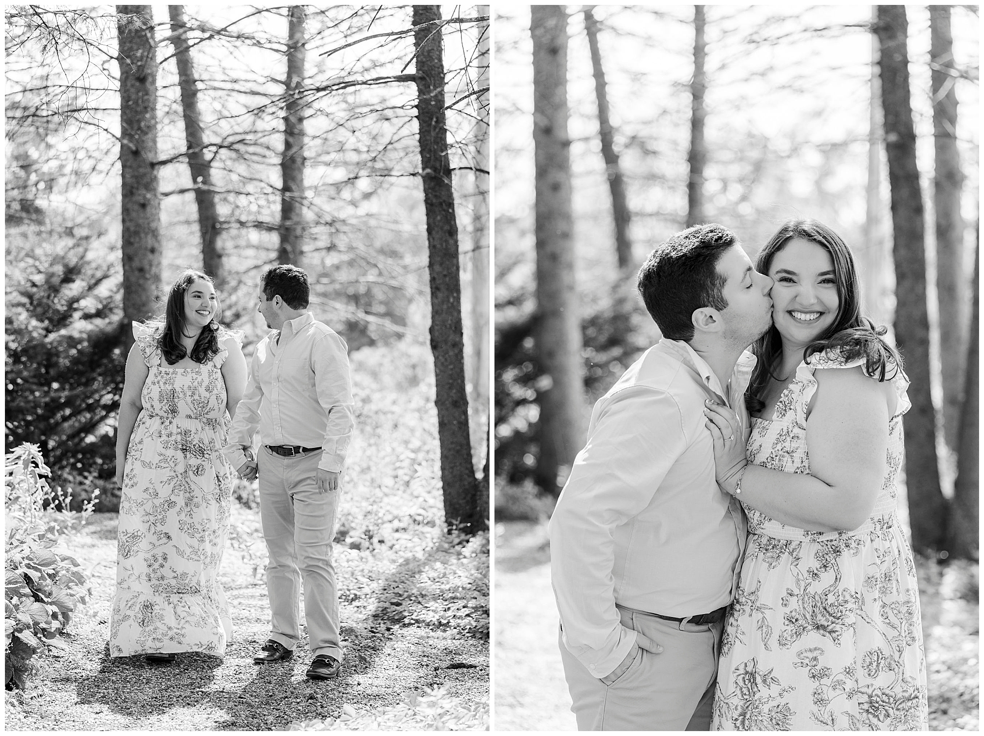romantic engagement session at stonecrop gardens in cold spring