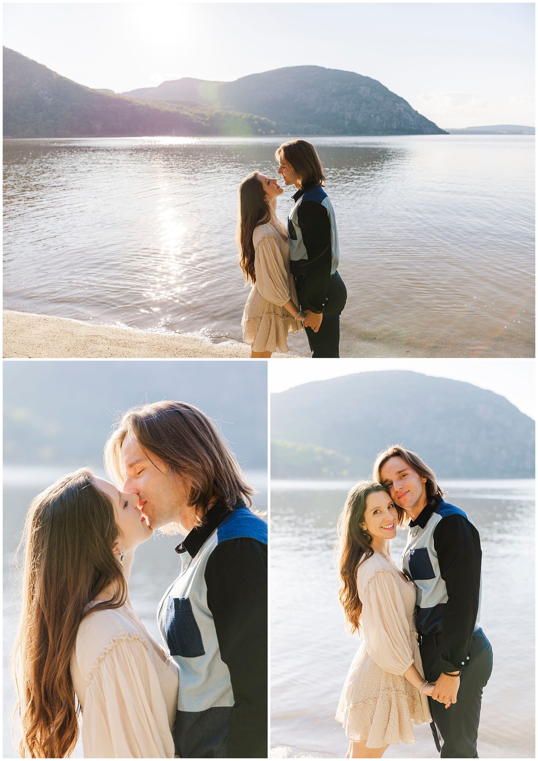 stunning cold spring engagement session