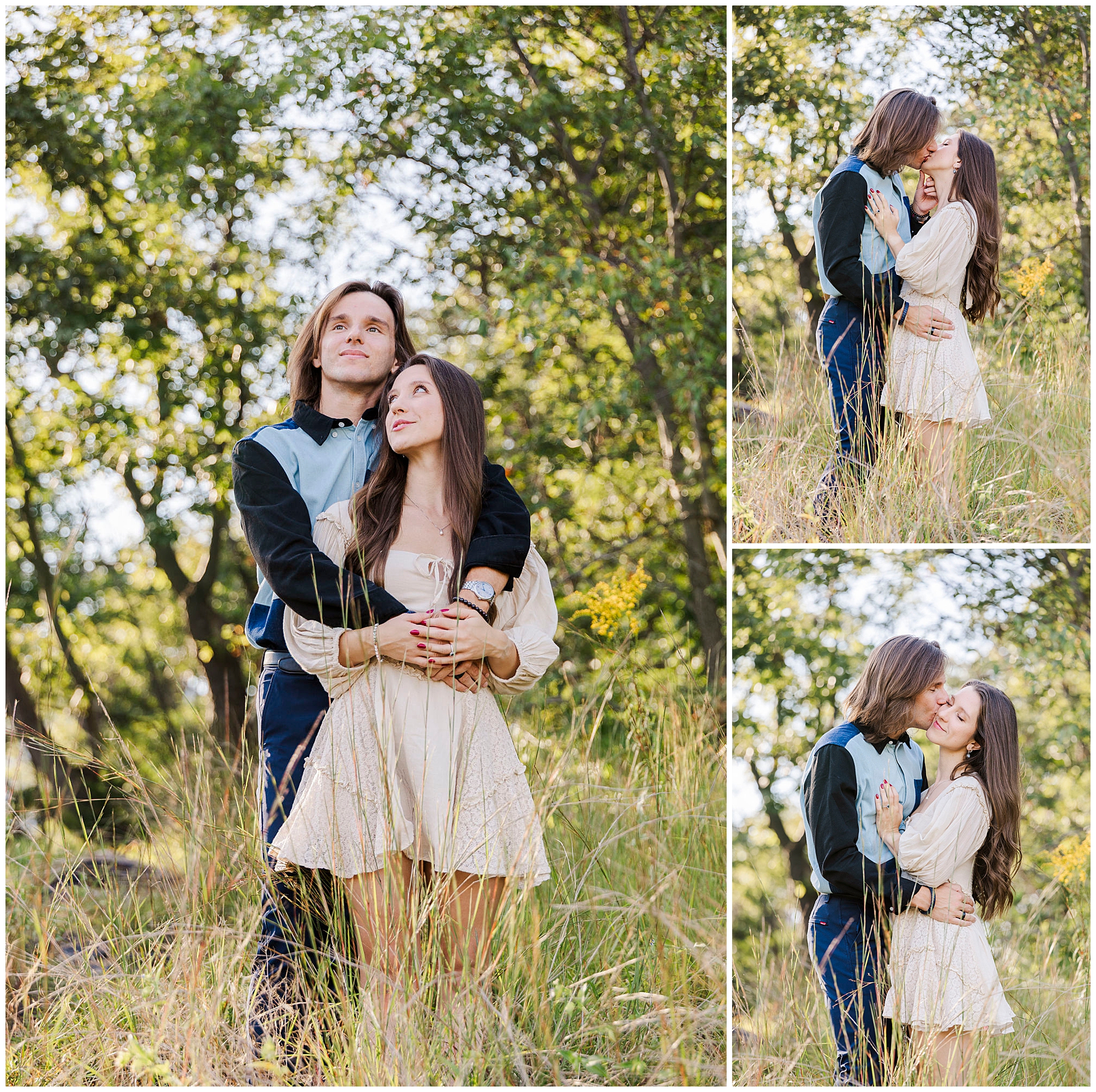 beautiful cold spring engagement session